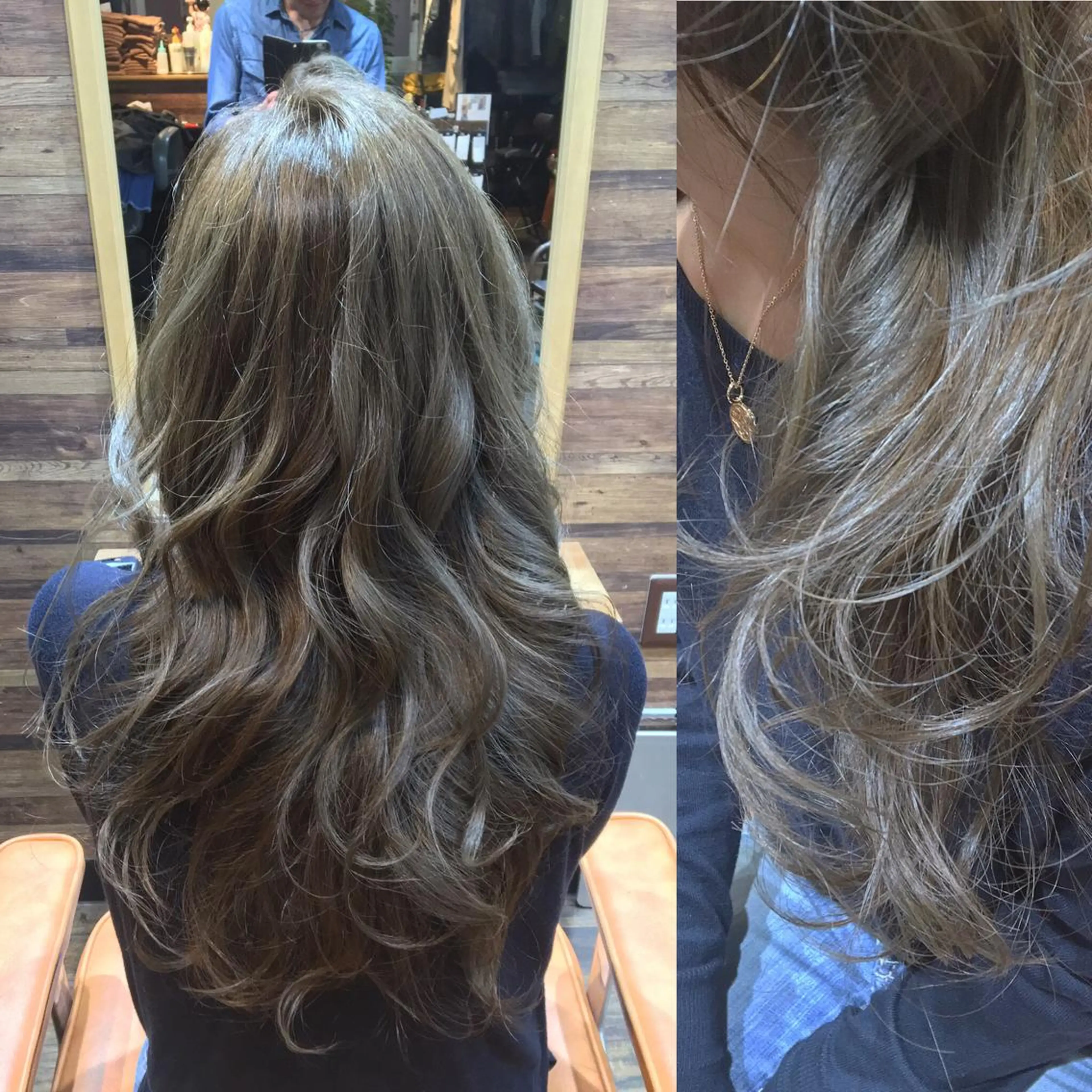 ロング カラー 透明感カラー ハイライトカラー イルミナカラー くせ毛 ハイライト 川名 充✂️のヘアスタイル