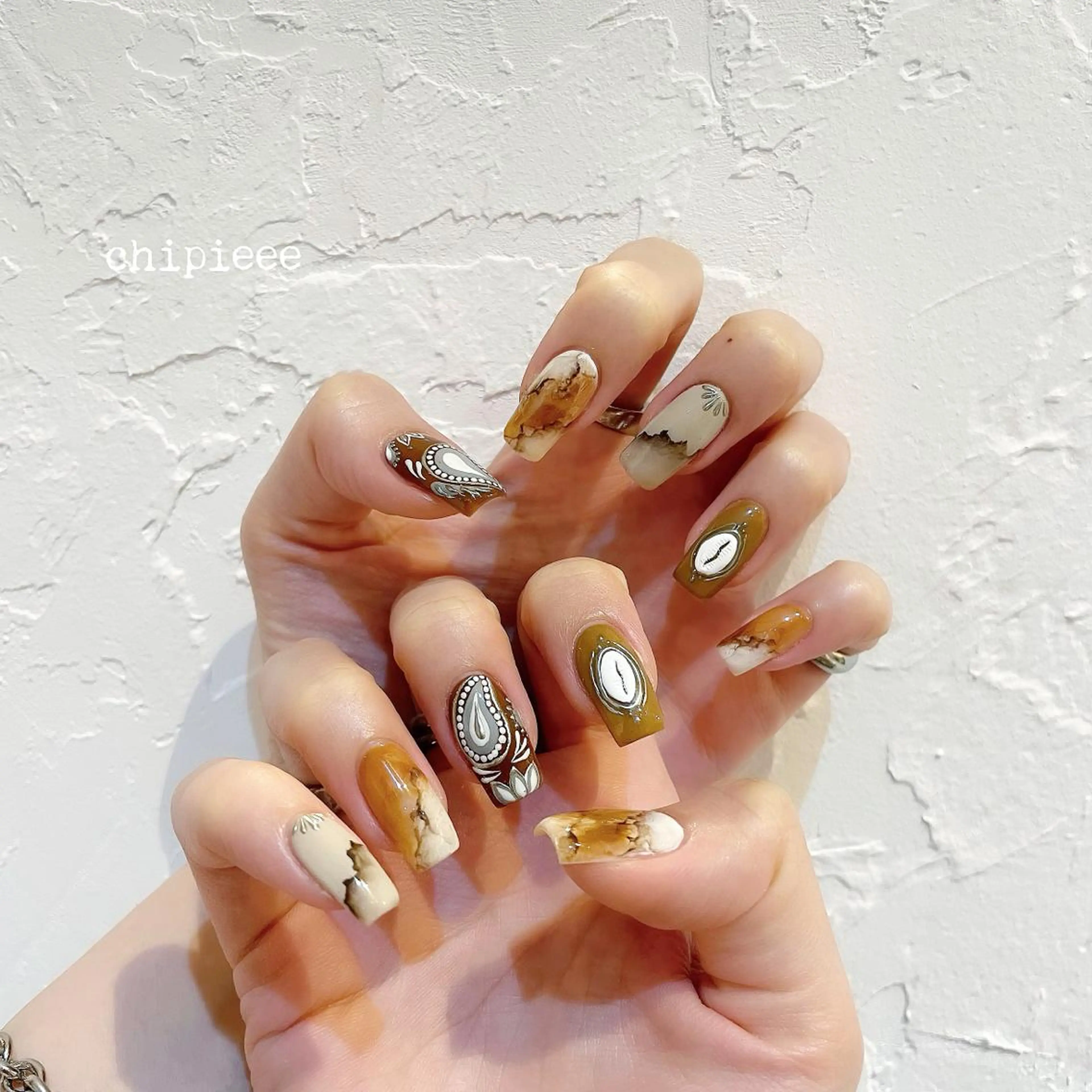 ネイル ブラウン ハンドネイル HiMe .のその他イメージ