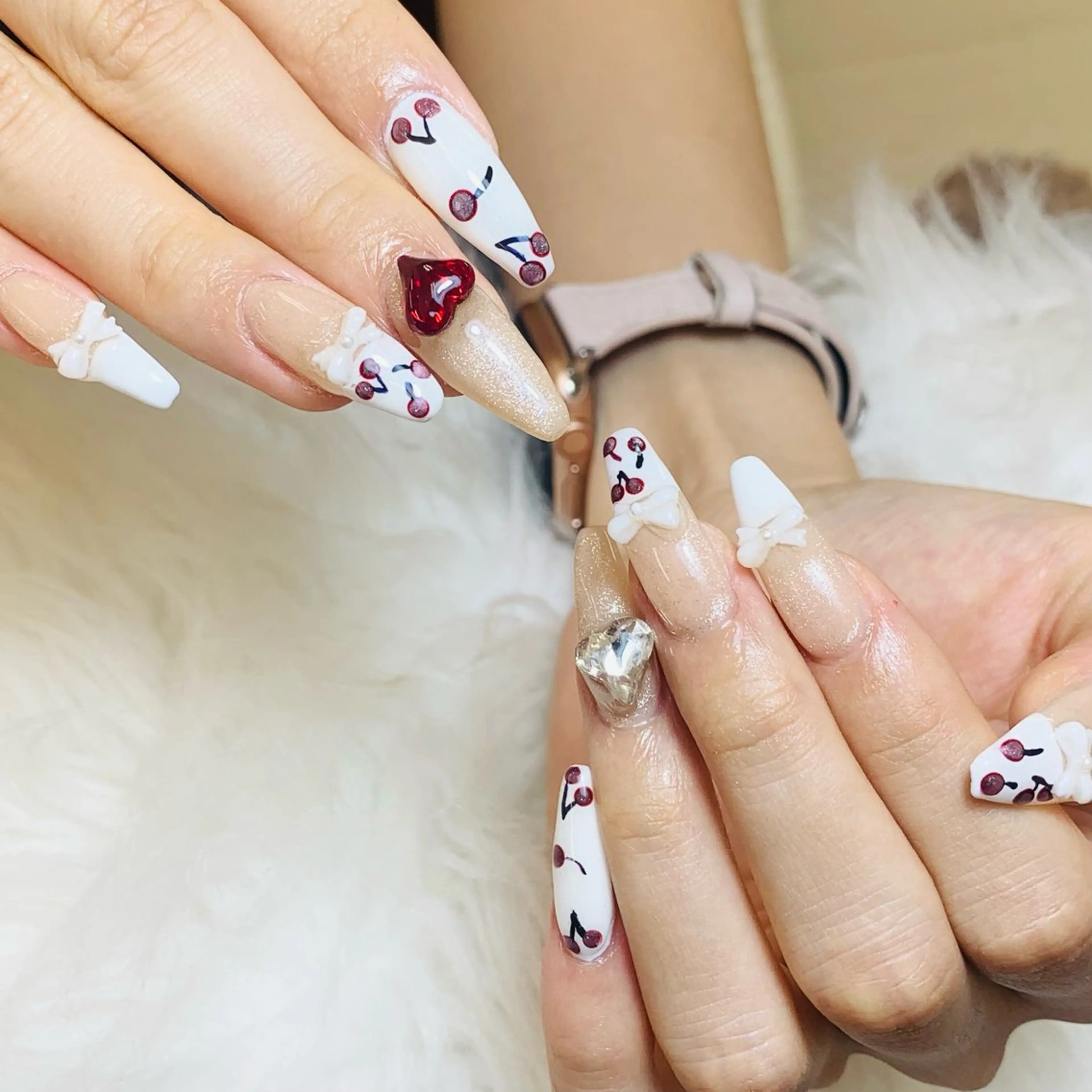 ネイル チークネイル 長さ出し フラッシュネイル フレンチネイル グラデーション ハンドネイル AN NAIL SALONのネイルデザイン