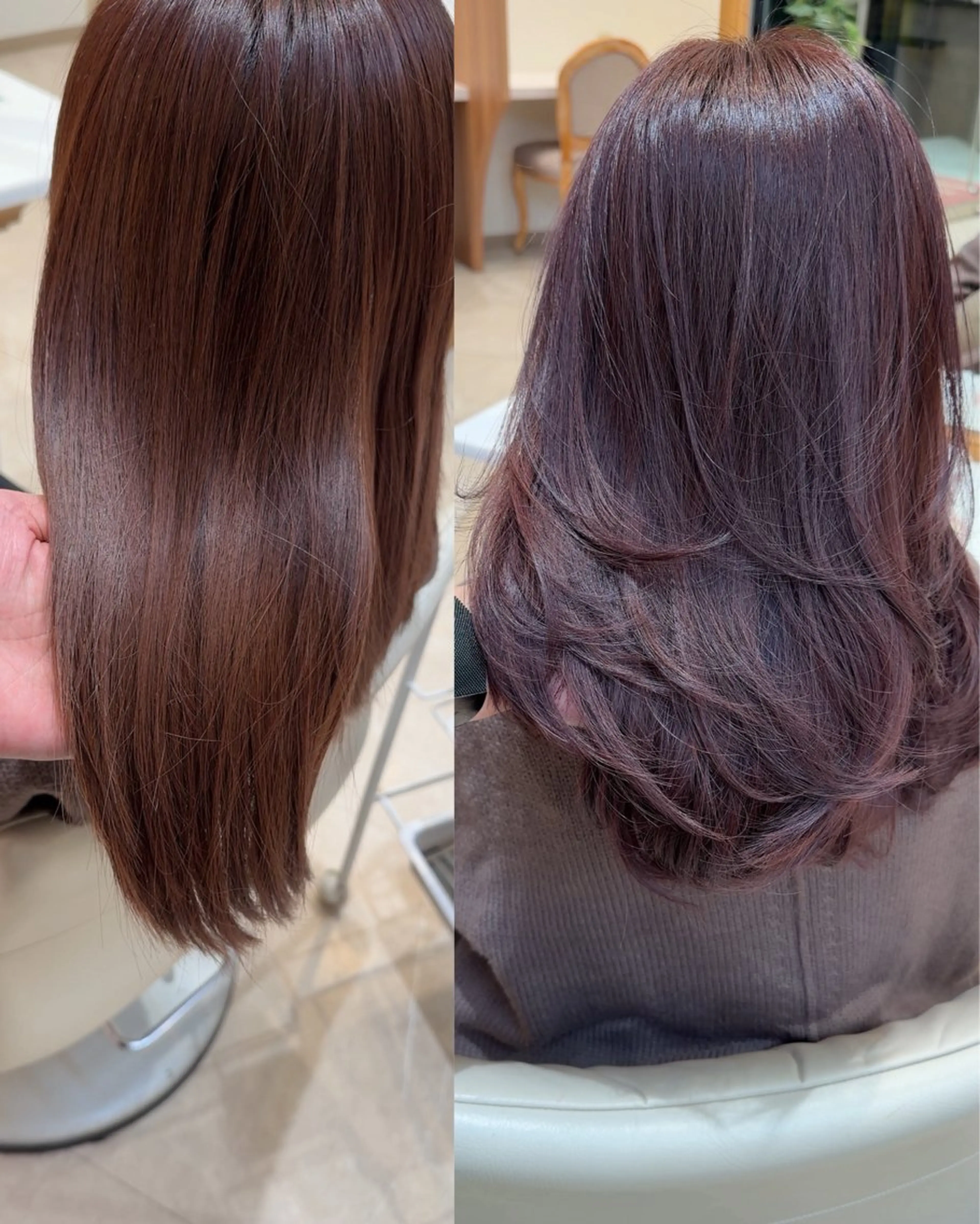 セミロング セミロングパーマ くびれヘア 顔まわりレイヤー 顔周りカット 髪質改善 カット ヘアカラー トリートメント ミタニ/髪質改善 /レイヤーカットのヘアスタイル