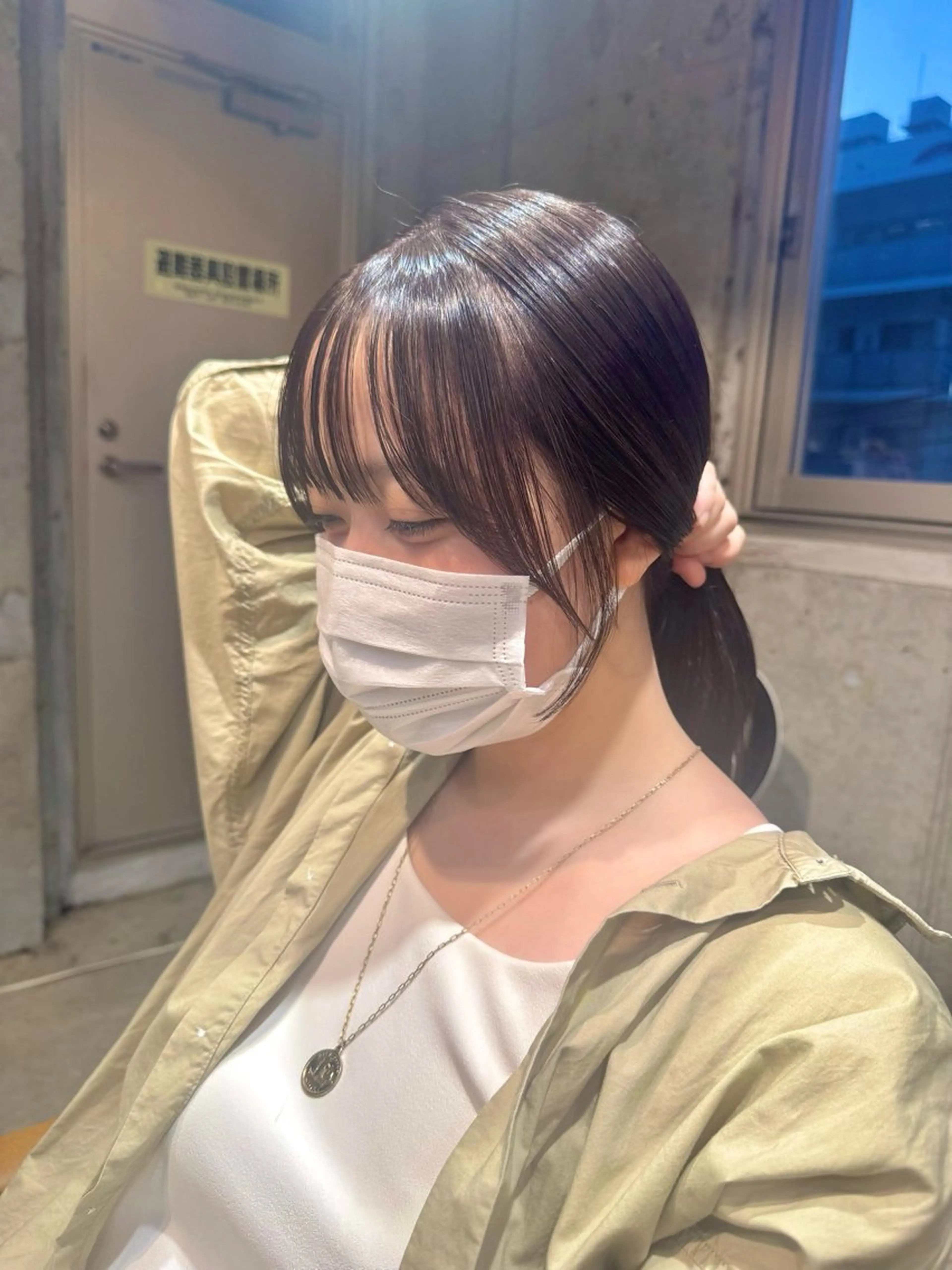 ロング カラー ヘアアレンジ カット ヘアカラー トリートメント ヘッドスパ 顔まわり/艶カラー/ 🤎himari🤎のヘアスタイル