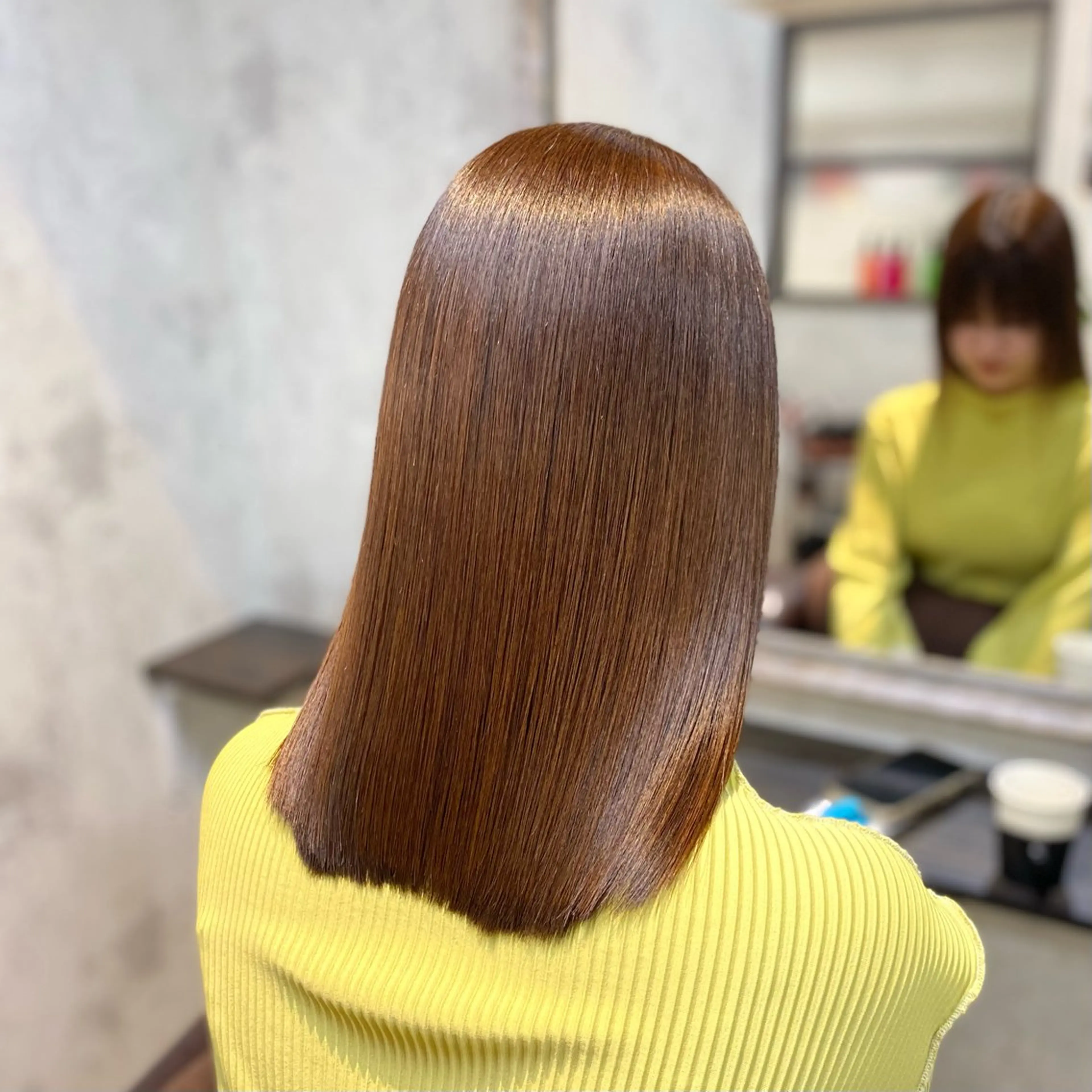 ミディアム 髪質改善🖤縮毛矯正 ⁡   エリナのヘアスタイル