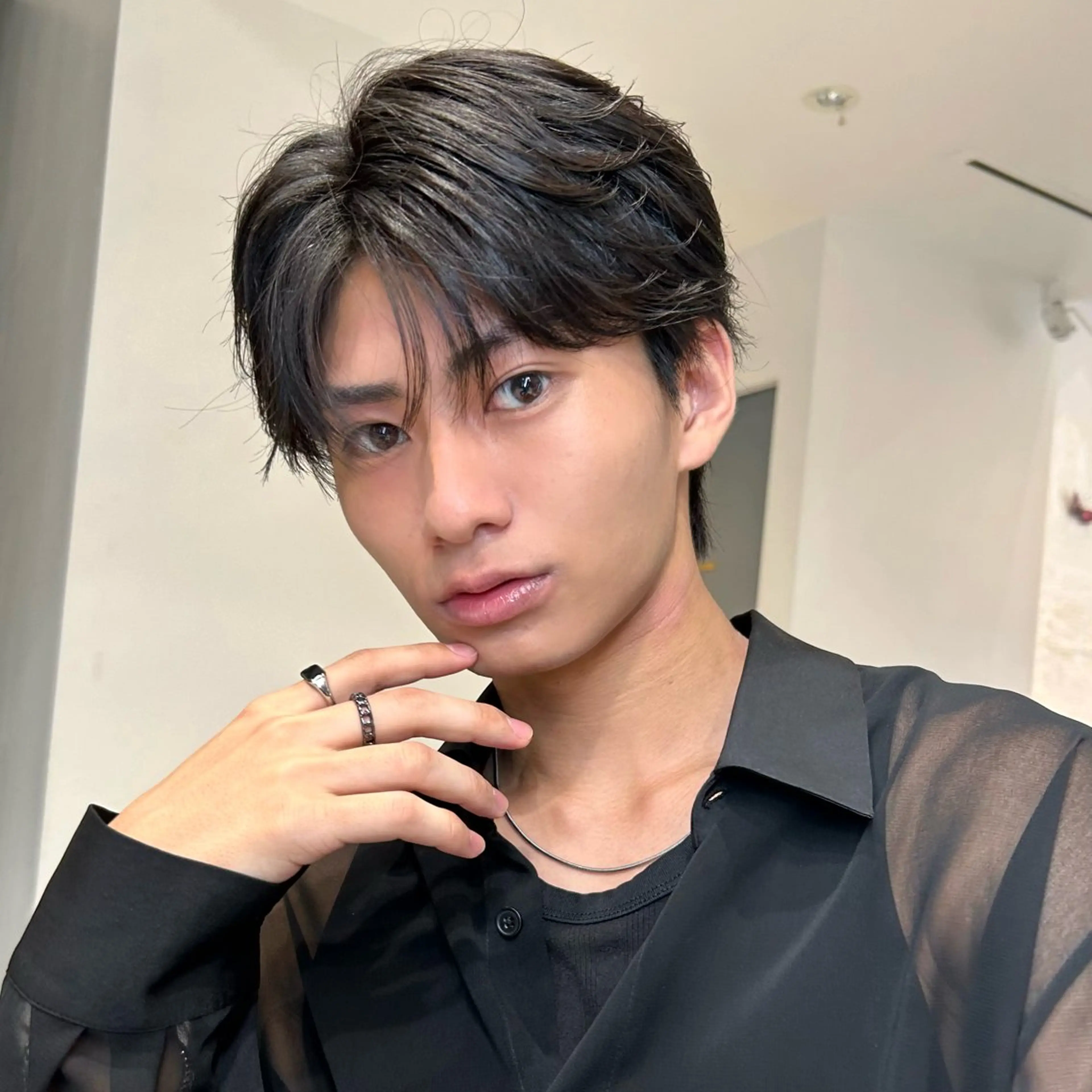 ショート パーマ メンズ カット パーマ 岡田大志🇰🇷 中/韓メンズヘアのヘアスタイル