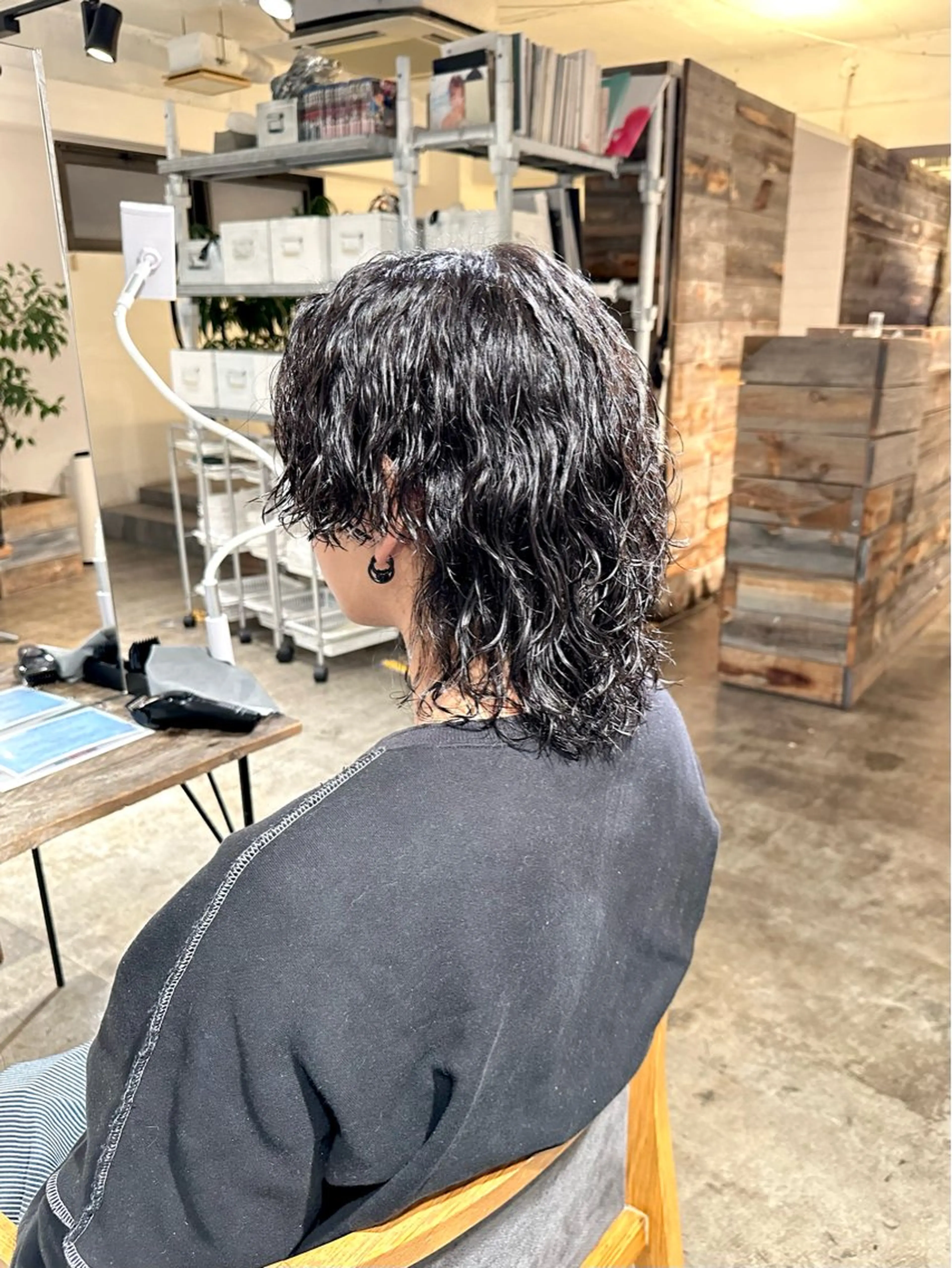 メンズ マッシュ メンズパーマ メンズツイストパーマ 波巻きパーマ メンズウルフカット カット ヘアカラー パーマ トリートメント 骨格補正施術/メンズ 専門美容師/YUYAのヘアスタイル