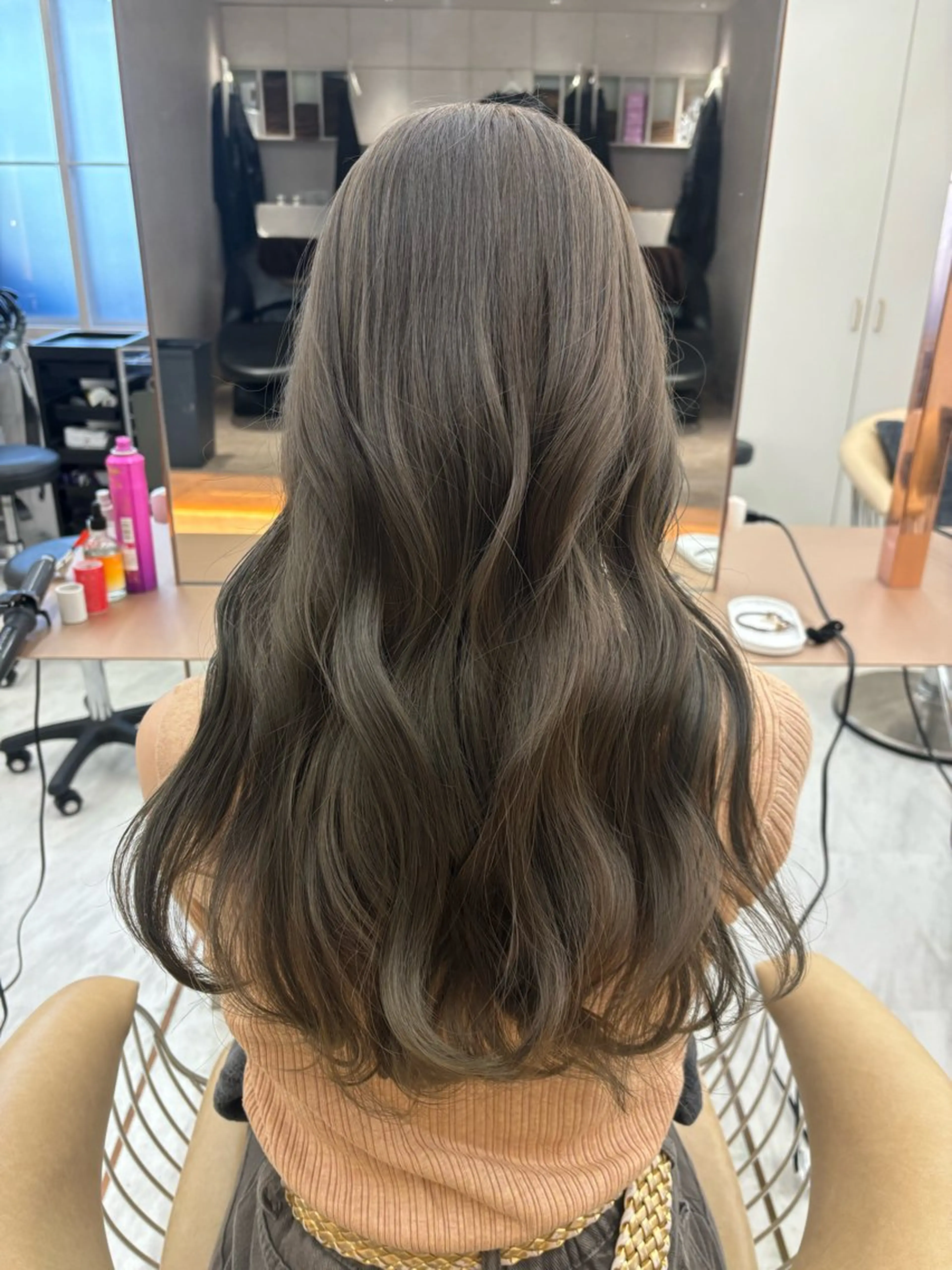 【🌷ダメージレス🌷】 ブリーチなしダブルカラー+高保湿トリートメント! +3300円で全体カットの写真