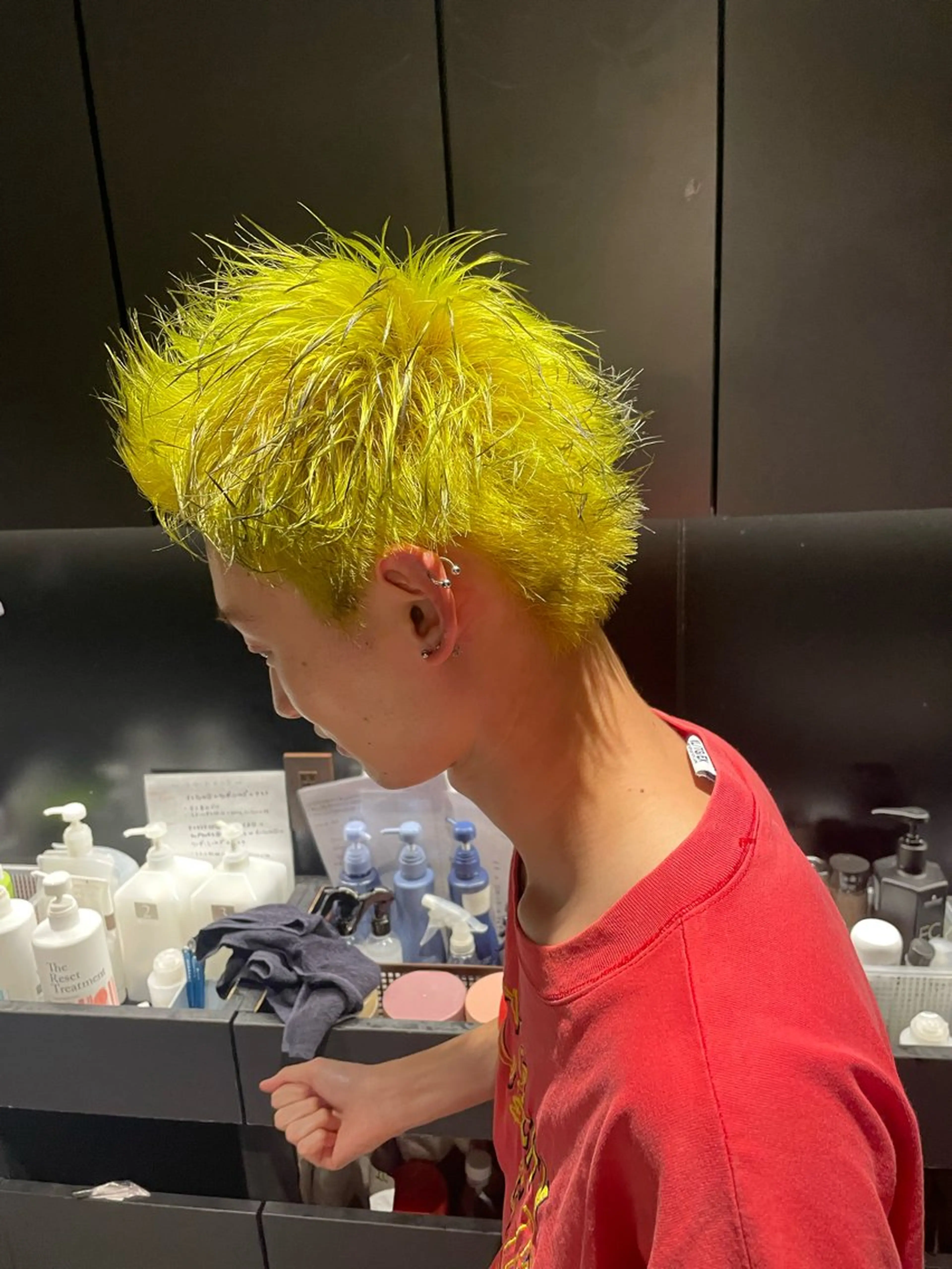 ショート メンズ ヘアカラー トリートメント 山際勇策 /岐阜美容師のヘアスタイル