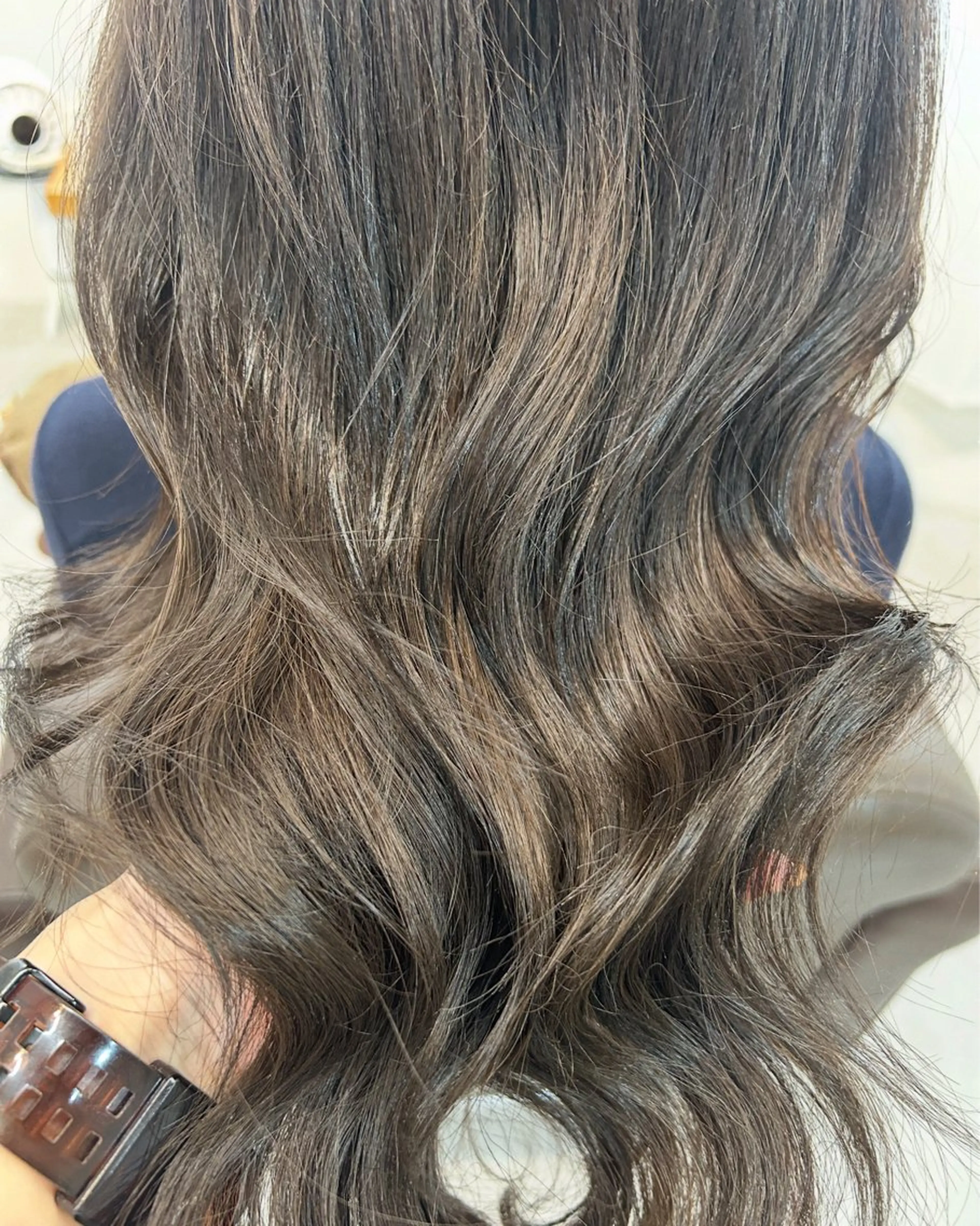 ロング カラー グレージュ カット ヘアカラー トリートメント 後藤紗英/髪質改善 /オリーブベージュのヘアスタイル