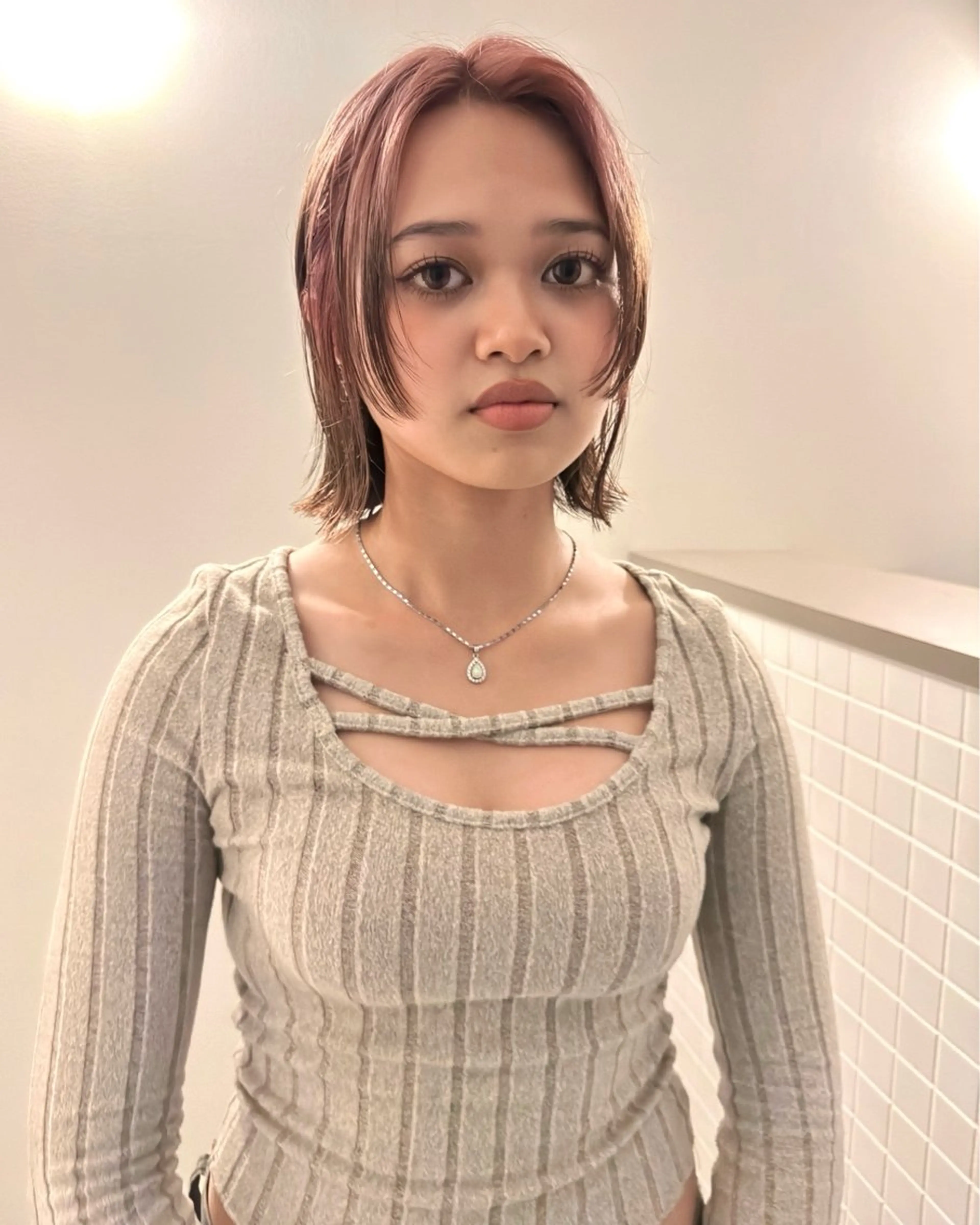 ショート カラー ハイトーンカラー ボブ 似合わせカット カット ヘアカラー トリートメント Kaito🐶/ デザイン/レイヤーのヘアスタイル