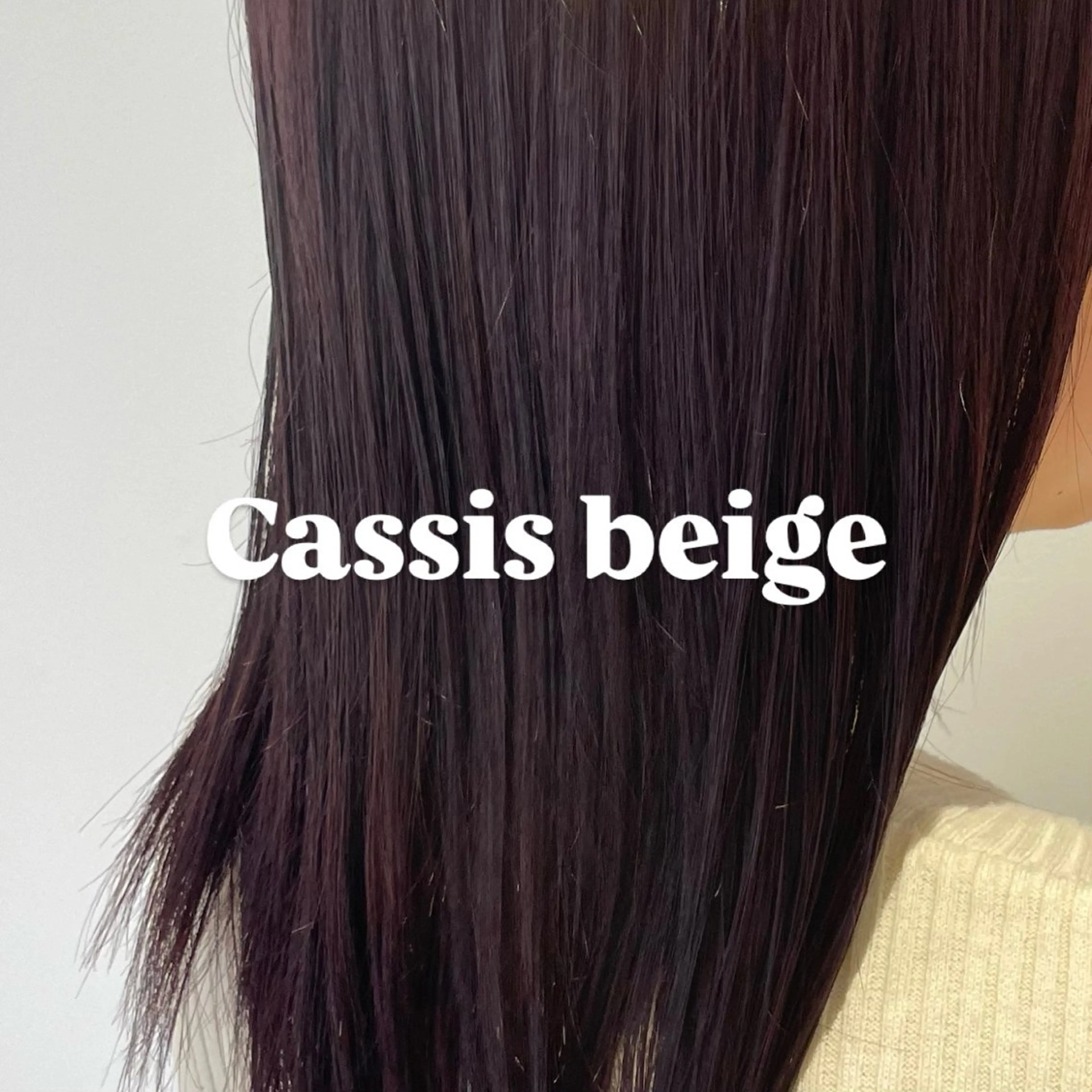 ロング カラー ベージュカラー ブリーチ カシス カシスベージュ ブリーチなしカラー ちほ /ボブスタイルのヘアスタイル