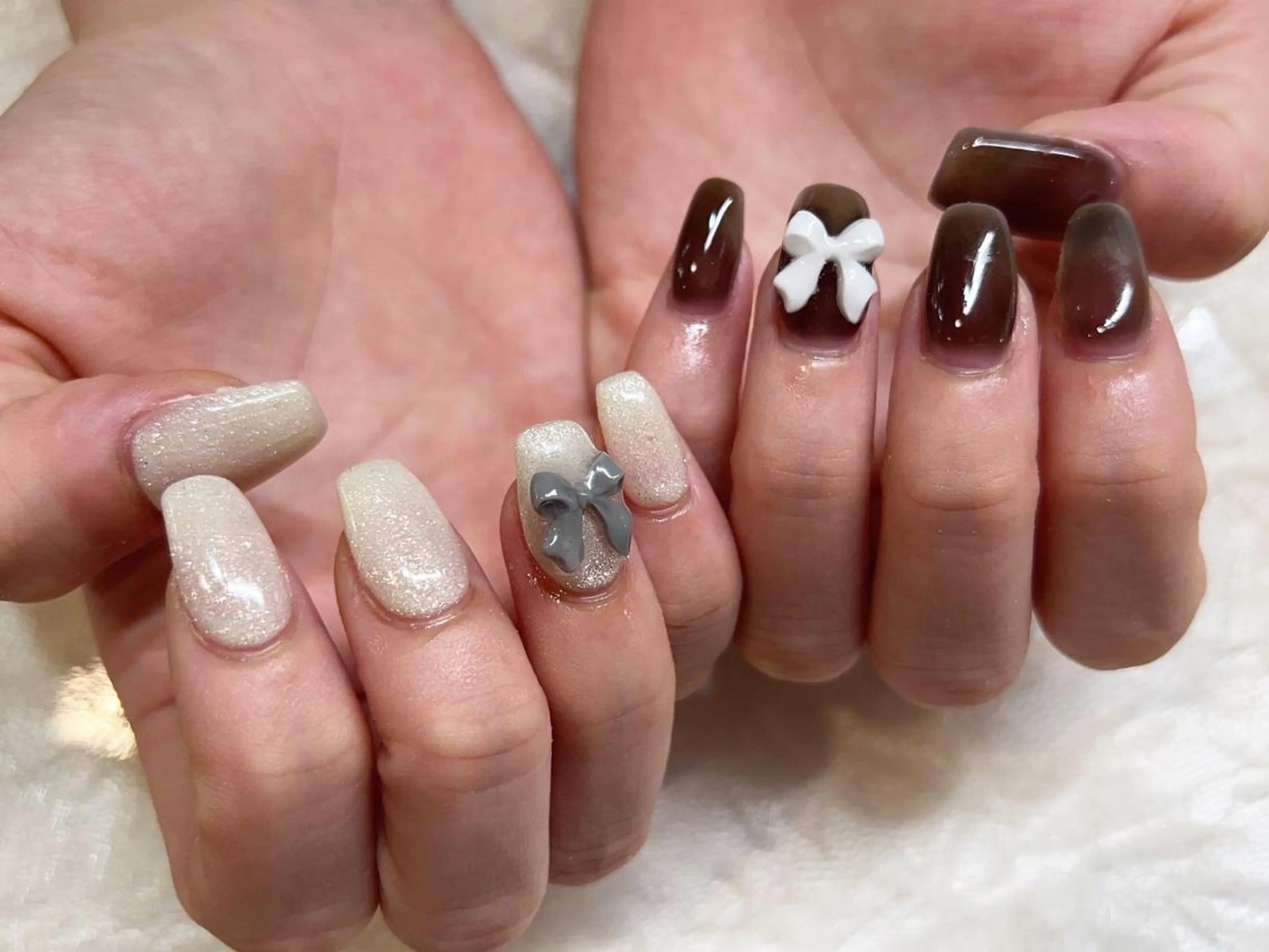 ネイル リボン nailist yuiのネイルデザイン