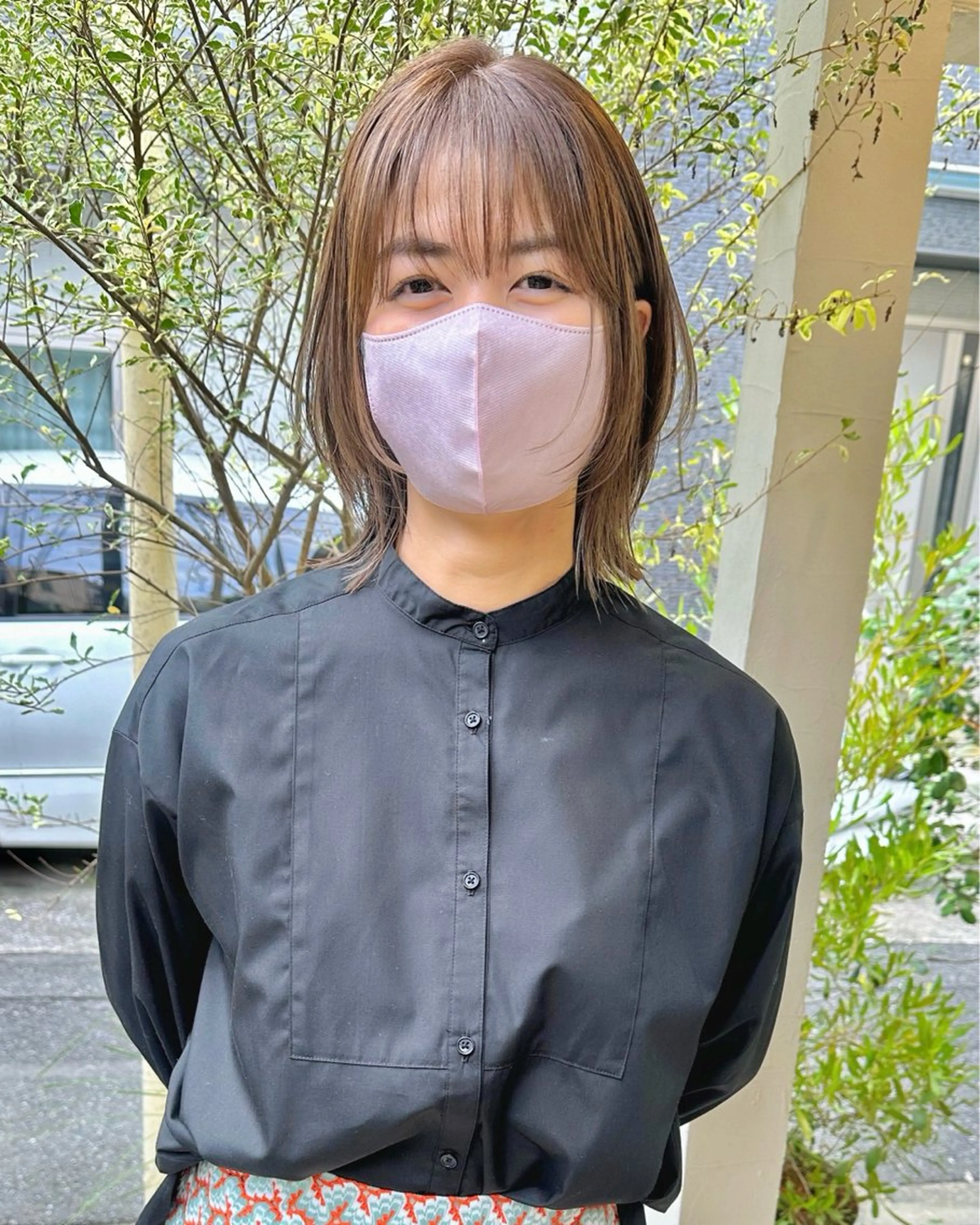 ミディアム カラー ベージュカラー ブラウンカラー ブラウンベージュ レイヤーカット ウルフカット カット ヘアカラー トリートメント レイヤーカット🪄 耳ツボ🎀Ayumiのヘアスタイル