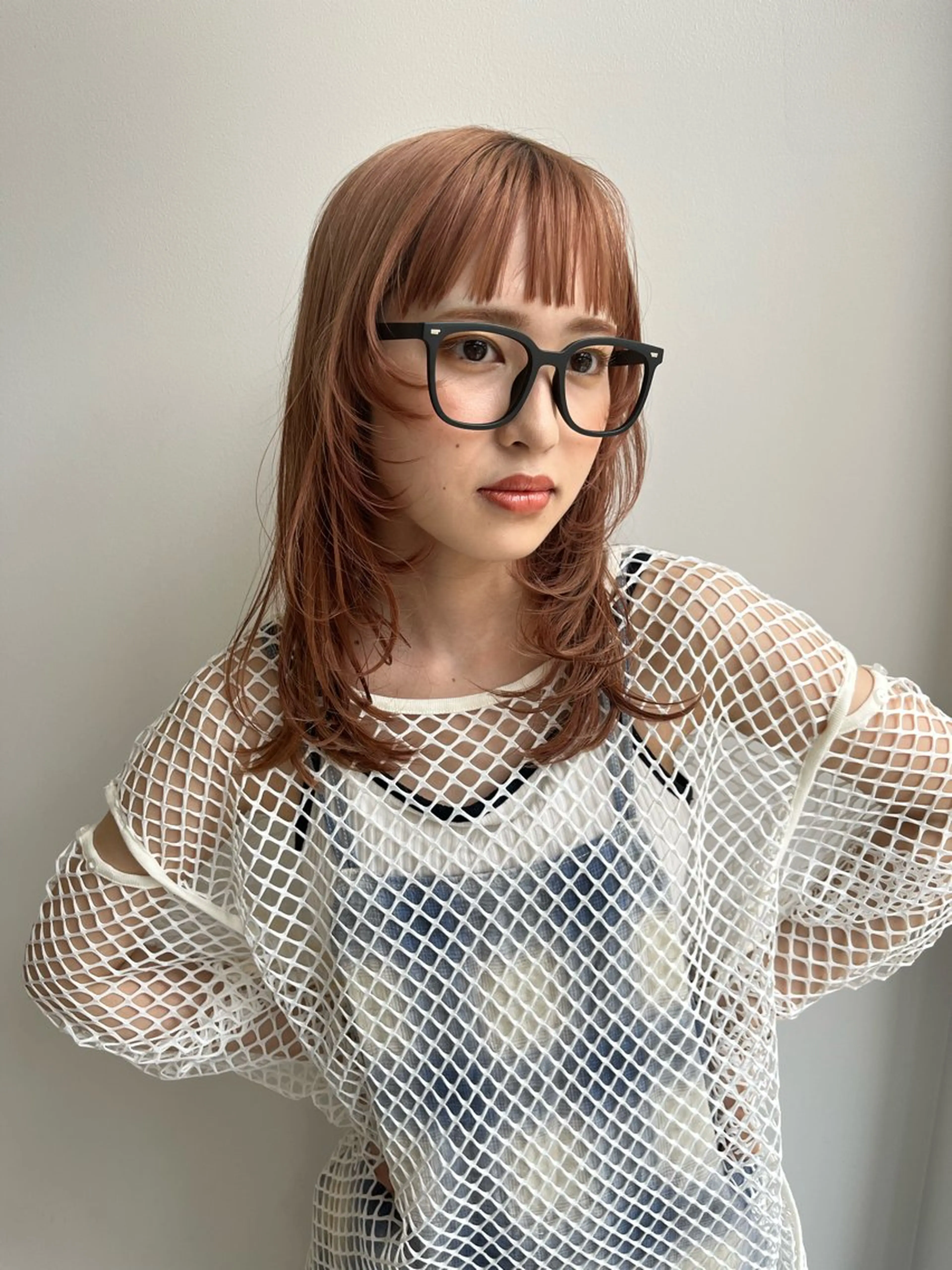 セミロング カラー レイヤーカット カット ヘアカラー トリートメント niko RINKAのヘアスタイル