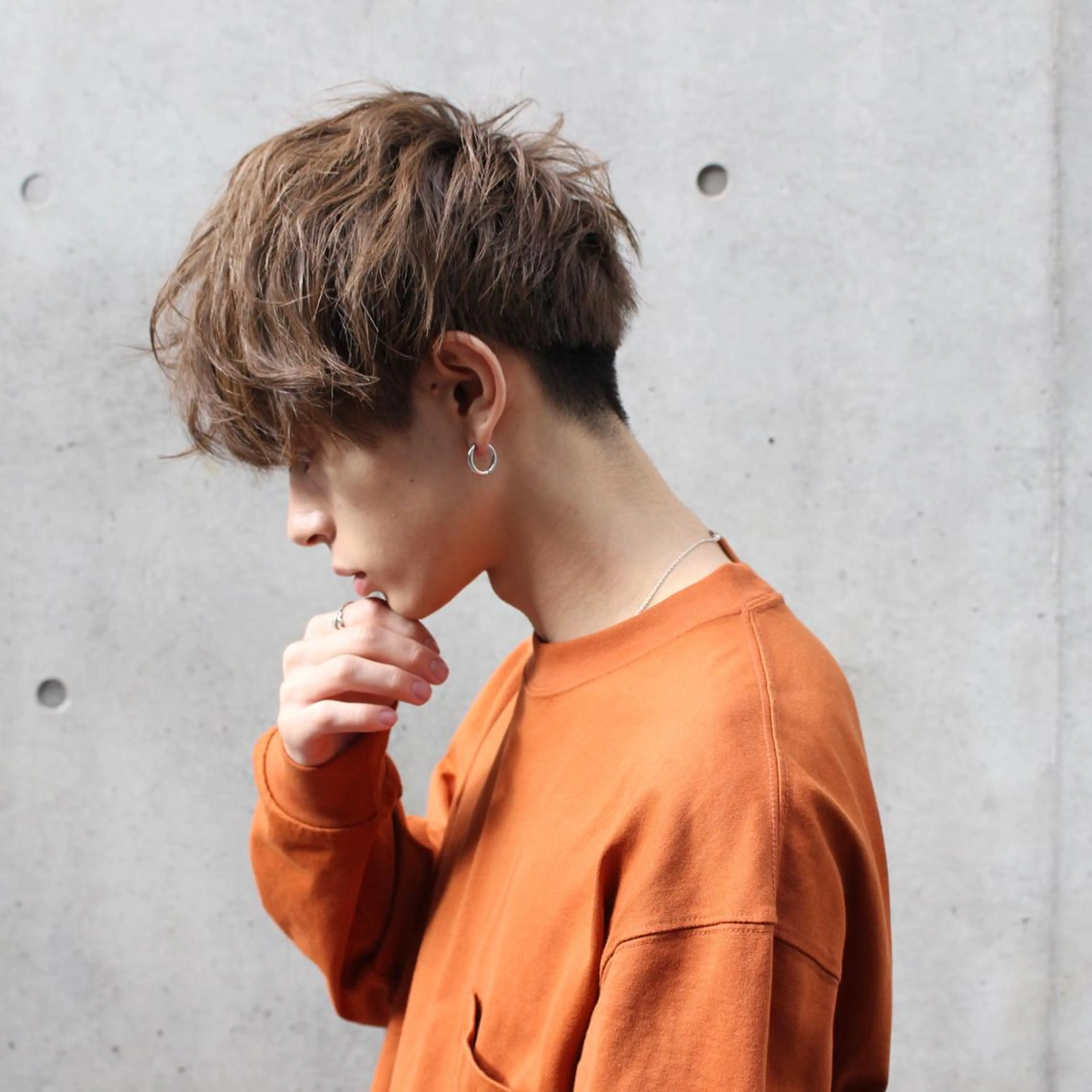 パーマ メンズ センターパート コンマヘア マッシュ メンズパーマ メンズツイストパーマ newi 川崎店のヘアスタイル