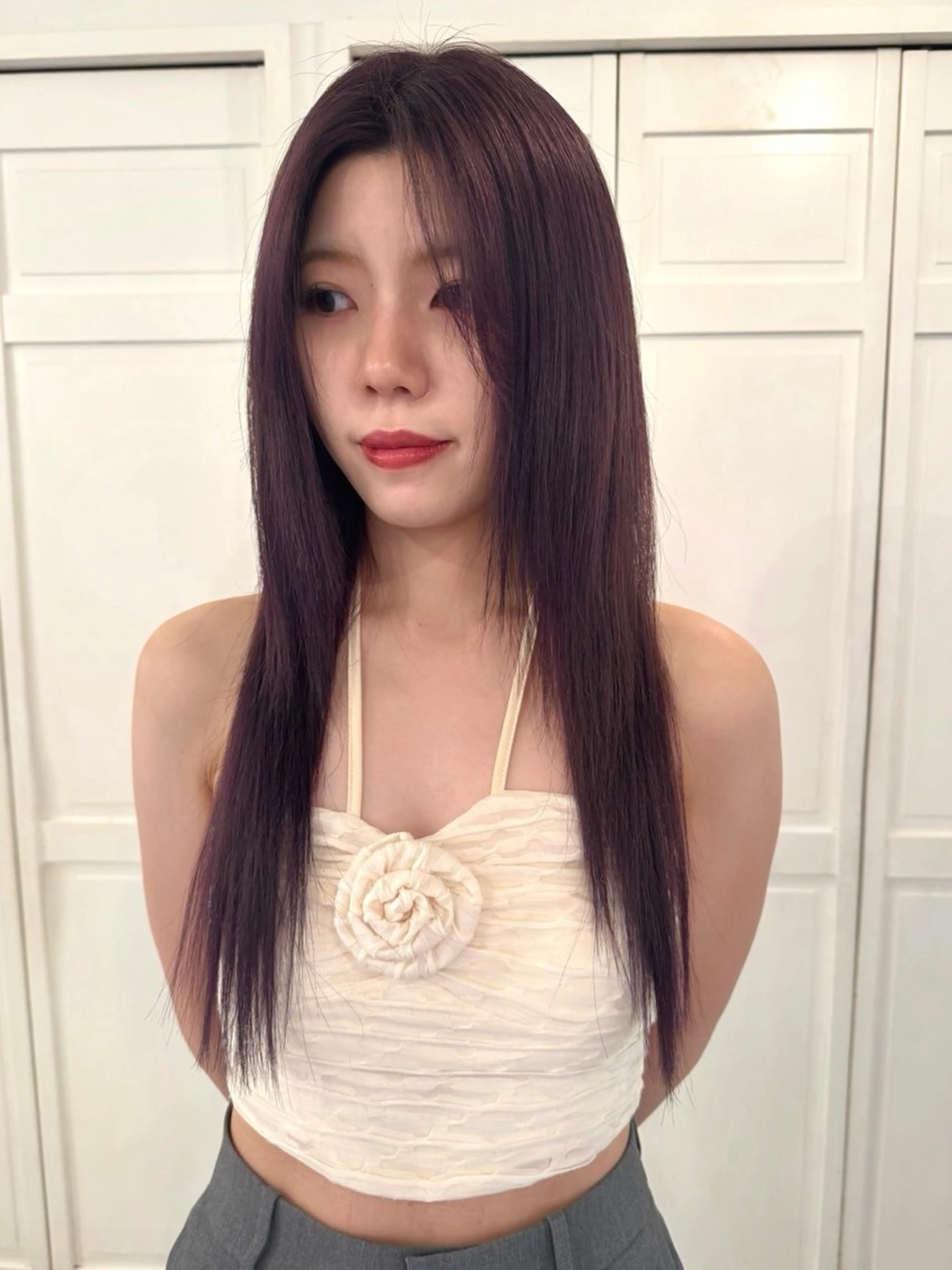 カラー ヘアカラー ブリーチカラー🎀 韓国風/寺門美優のヘアスタイル