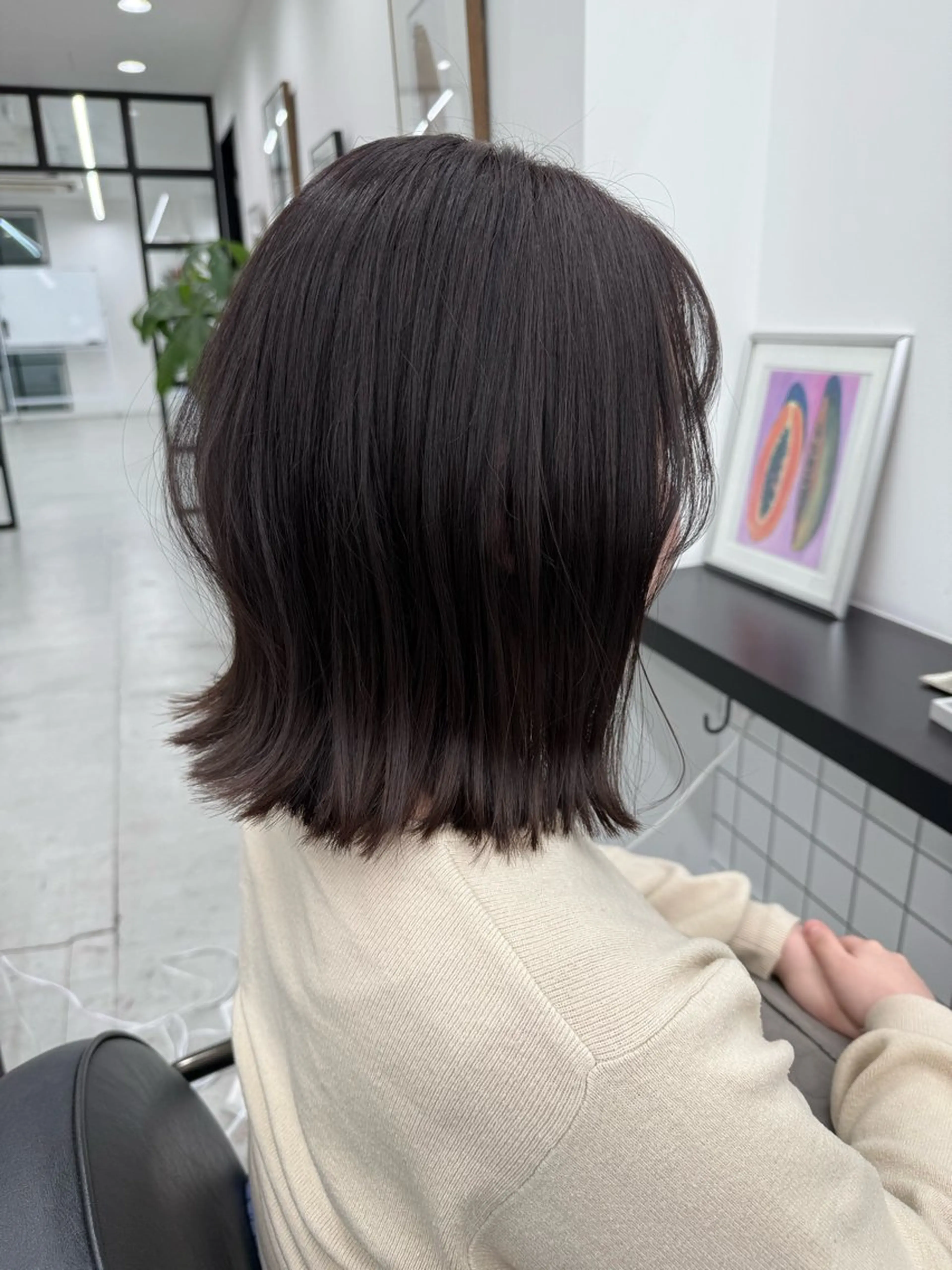 ミディアム パープルカラー メンズ特化美容師/栄 /本間さつきのヘアスタイル