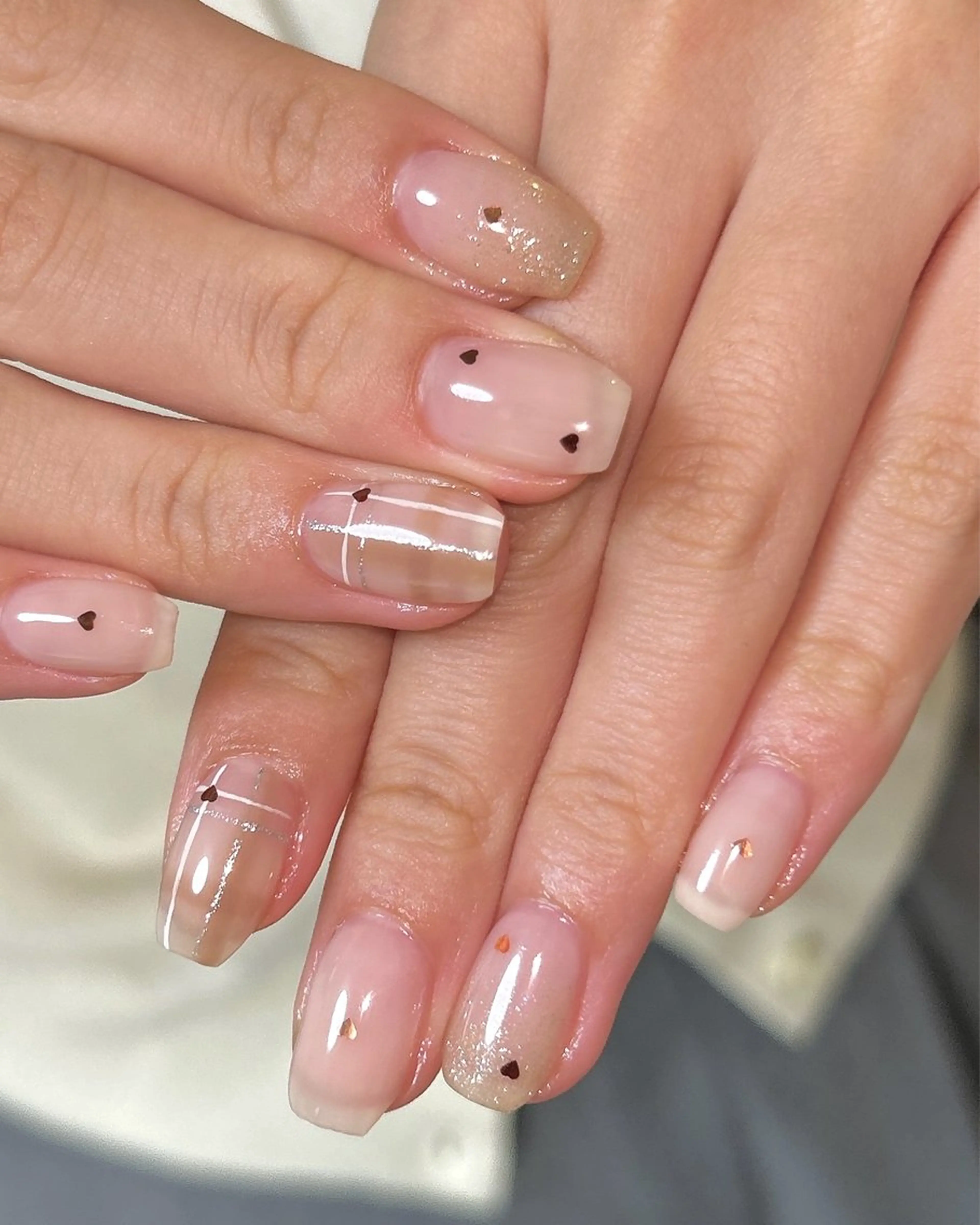 ネイル シンプルネイル ハンドネイル ten nail salon　かえでのネイルデザイン