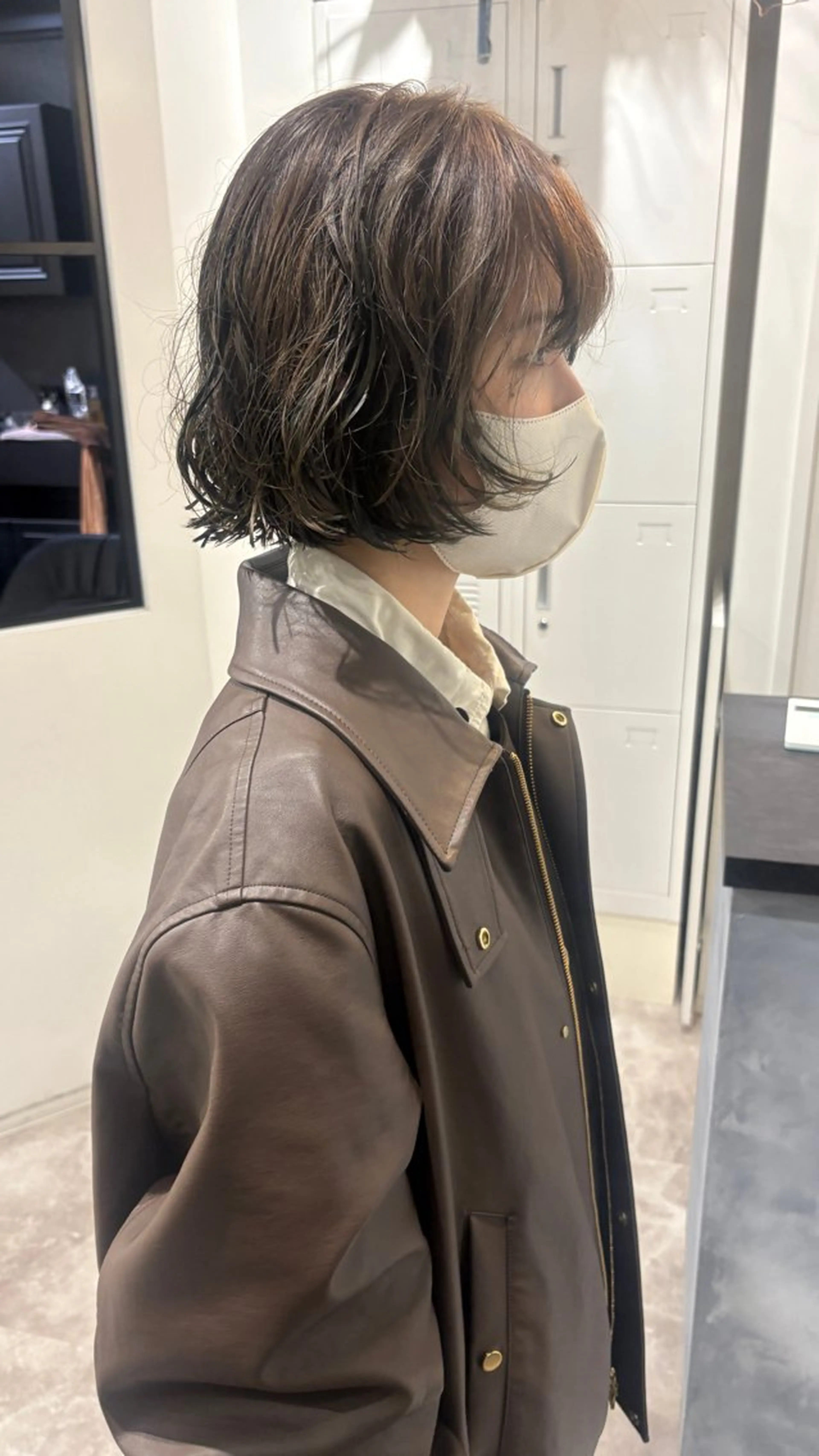 ショート パーマ ボブ ニュアンスパーマ 河野いずみ レイヤー/ボブ 🤍のヘアスタイル