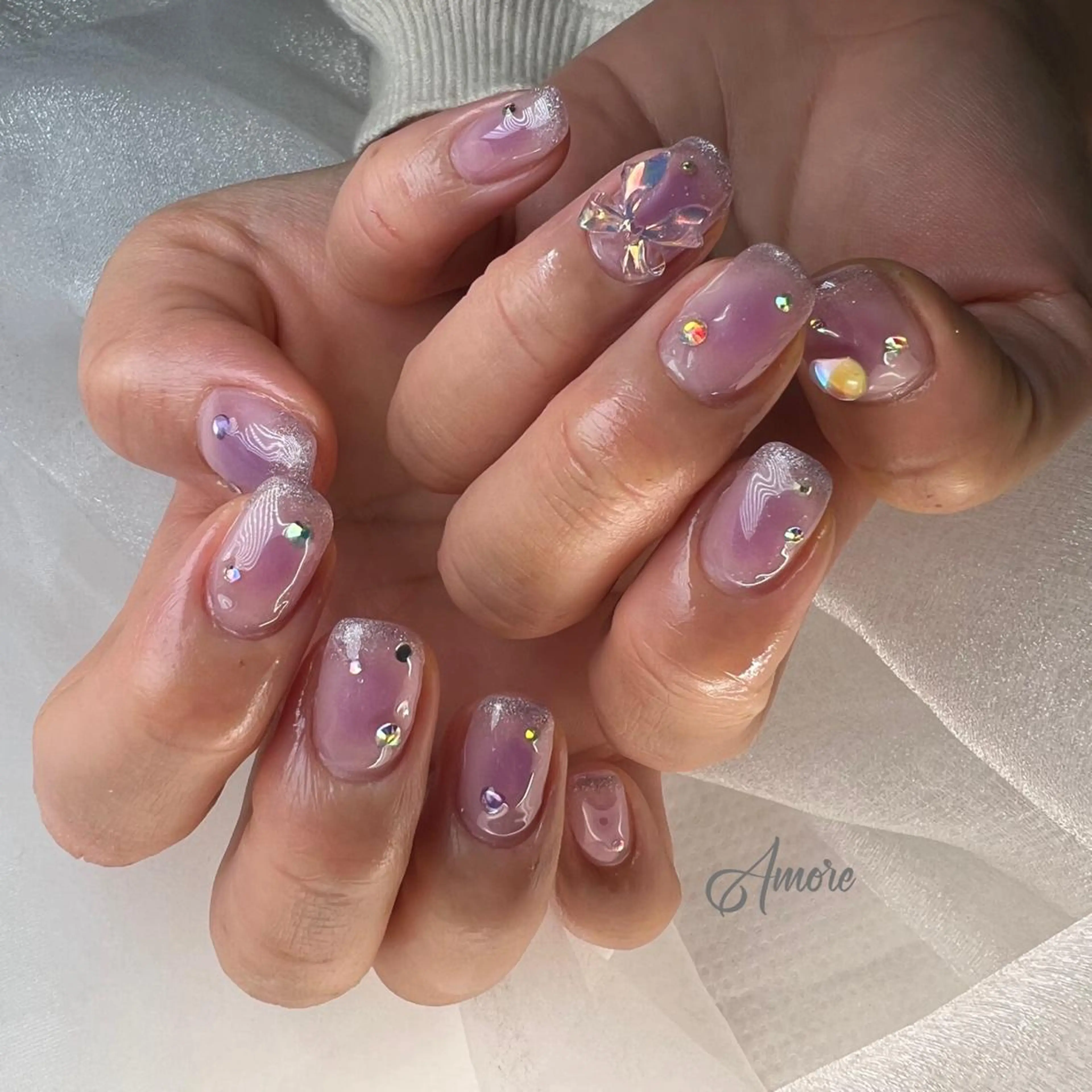 ネイル ジェルネイル 韓国ネイル ミラーネイル オフィスネイル パラジェル You kyehwaのネイルデザイン