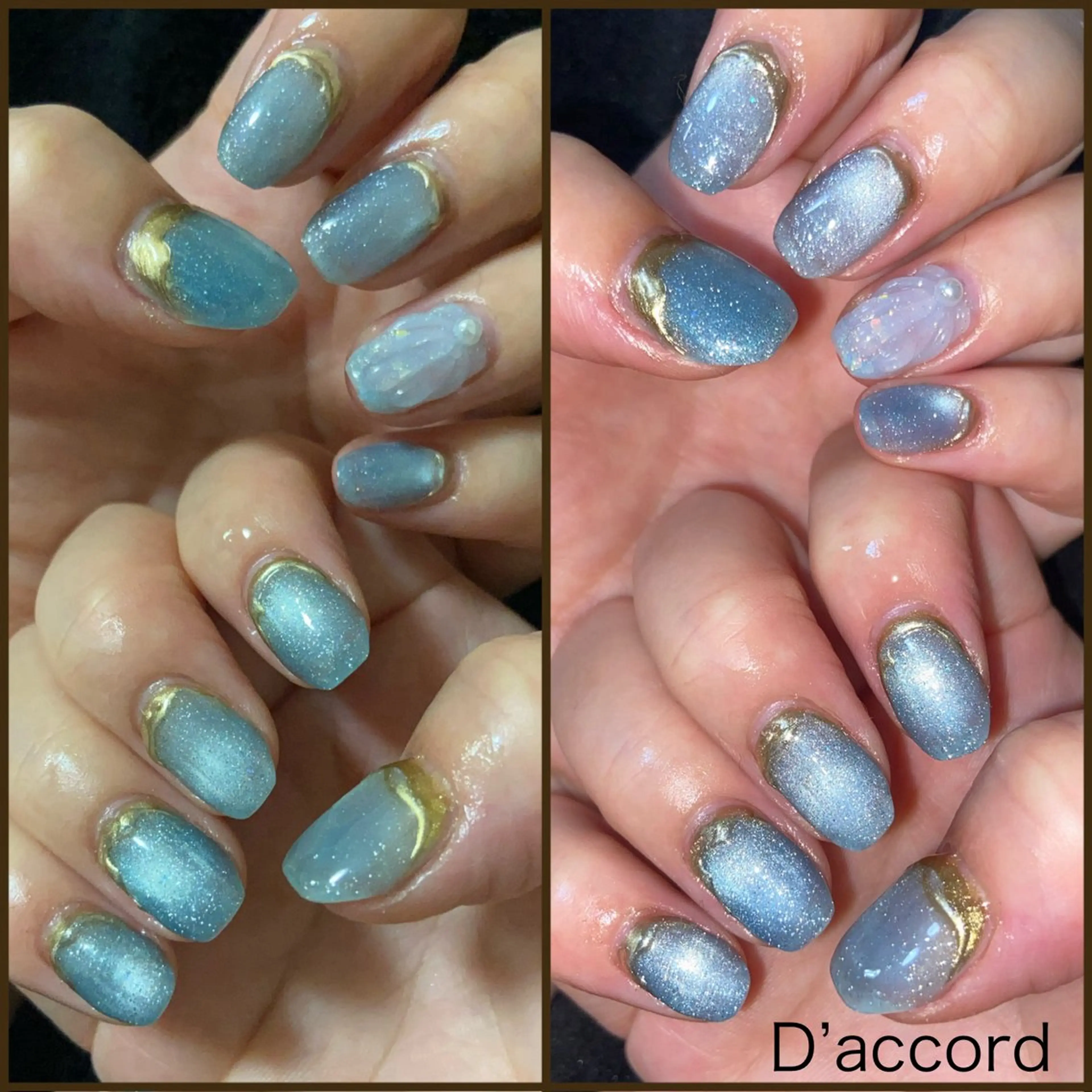 ネイル フラッシュネイル フラッシュマグ マグネットネイル ミラーネイル ハンドネイル D’accord Rikoのネイルデザイン
