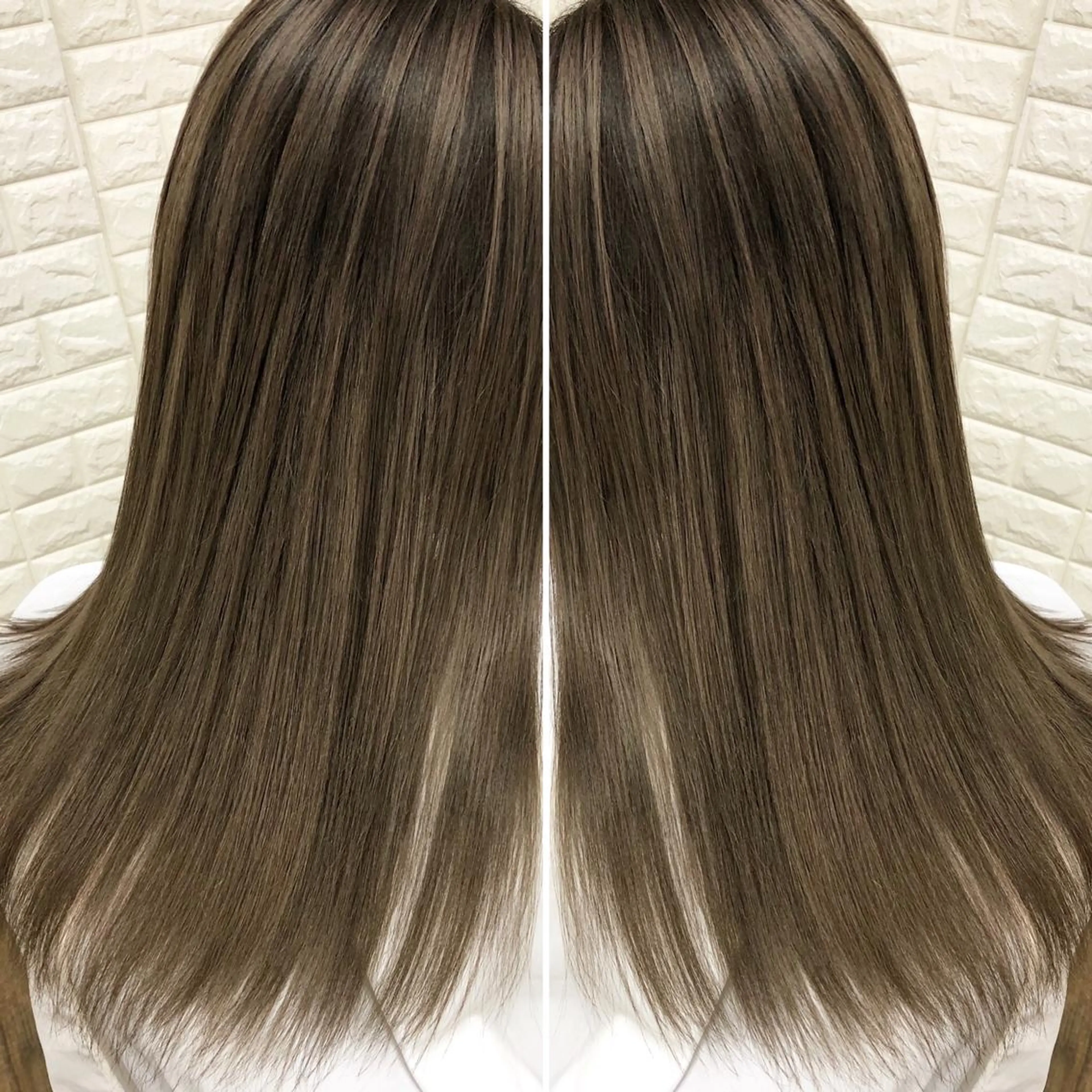 ロング カラー バレイヤージュ ブリーチ ケアブリーチ レイヤーカット ヘアカラー トリートメント famille所属・famille ファミーユのヘアスタイル