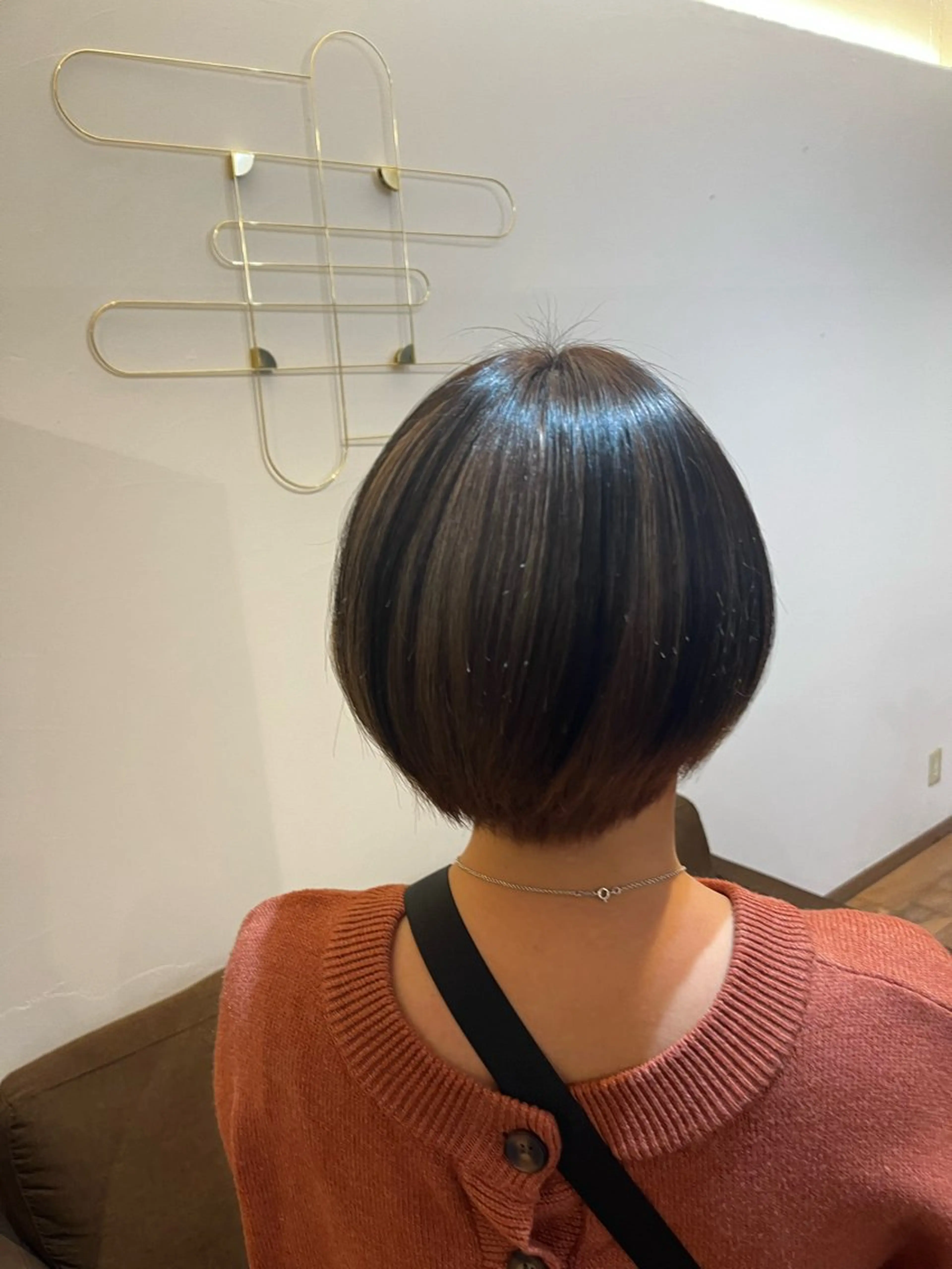 ショート カラー ベージュカラー 透明感カラー デザインカラー ダブルカラー ミルクティーベージュ カット 臺 佳連のヘアスタイル