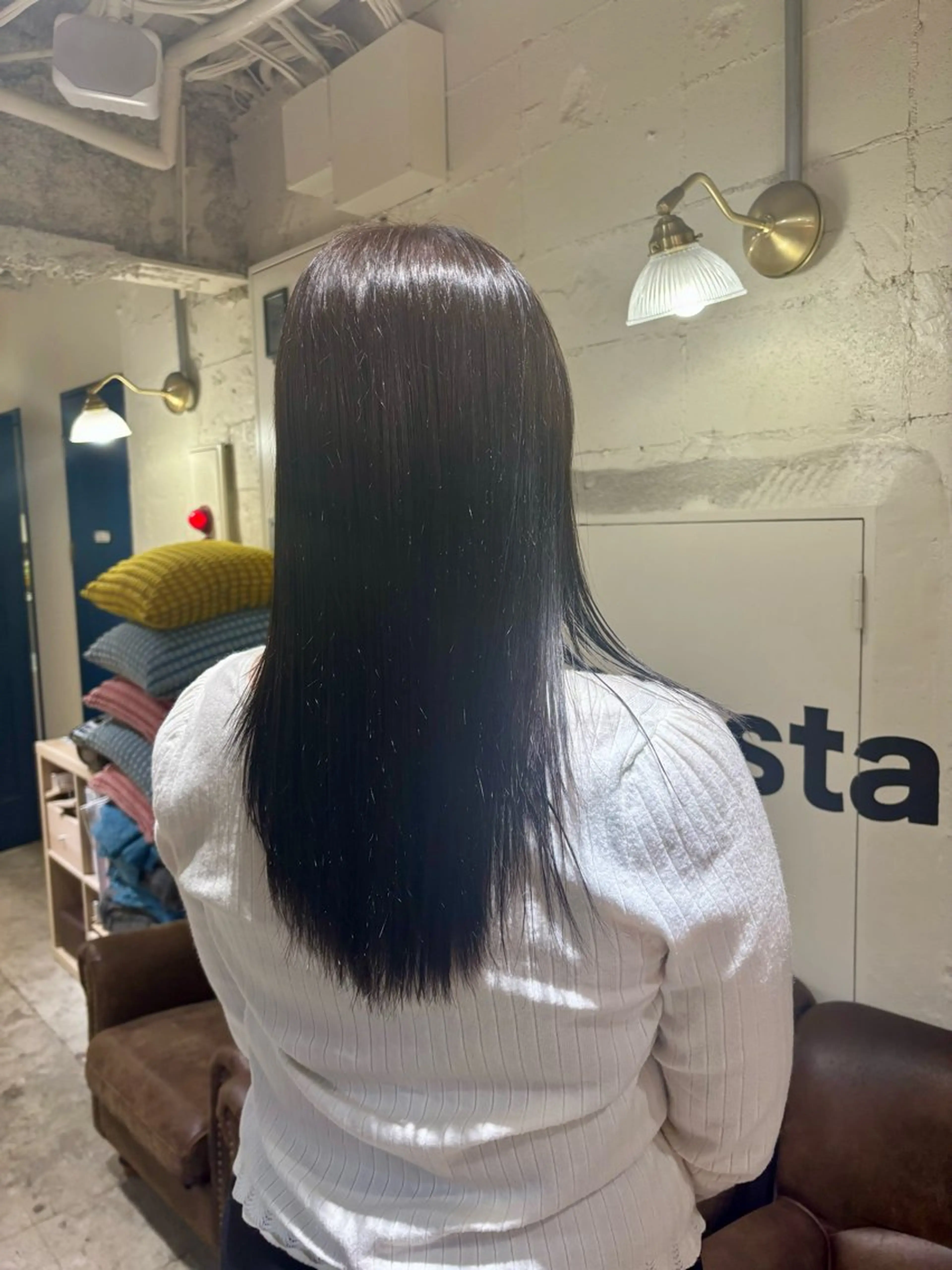 セミロング ヘアカラー トリートメント 🍀うる艶カラー🍀 ayuのヘアスタイル