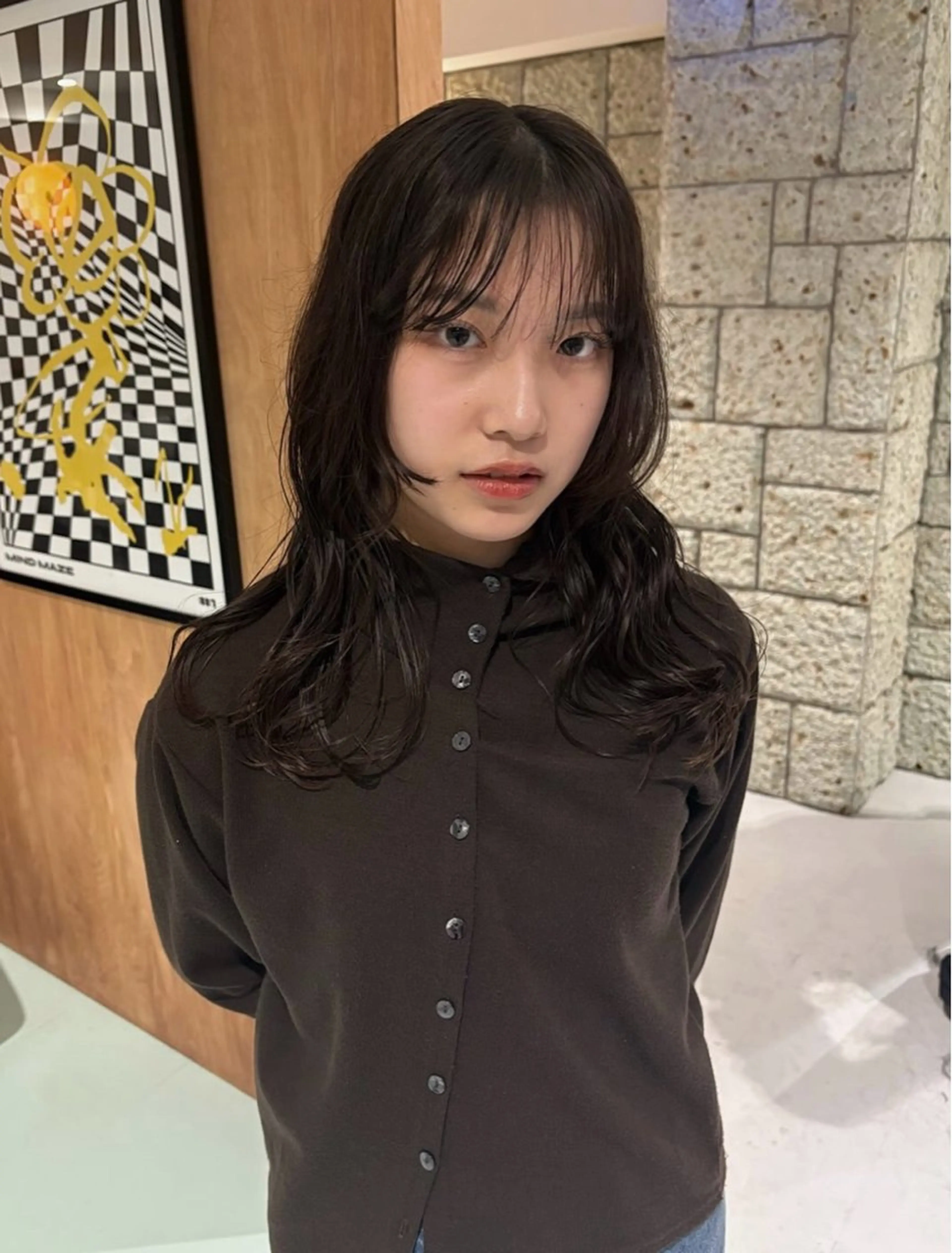 ロング カラー オト/レイヤー/ Wカラー/メンズのヘアスタイル