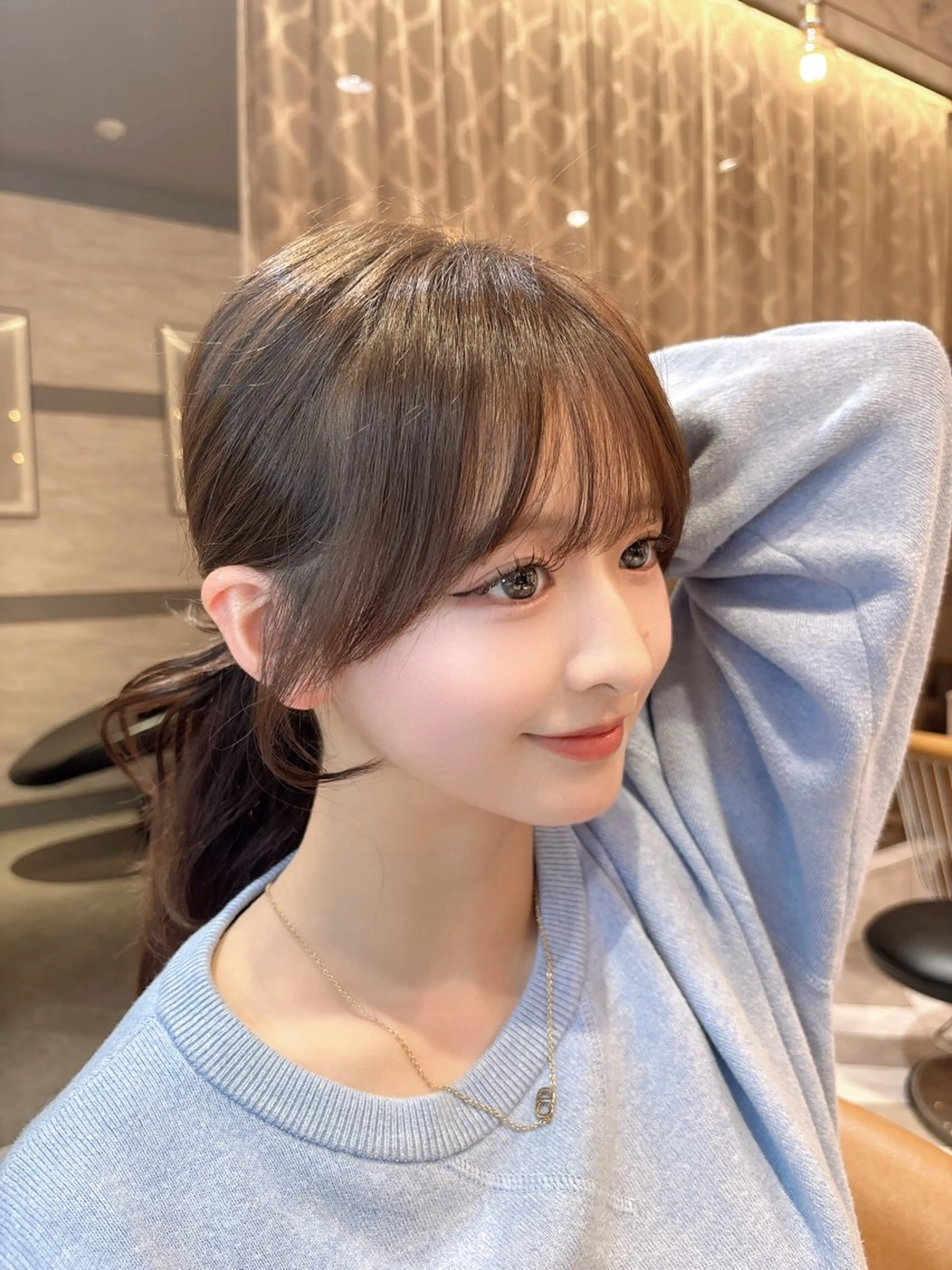 ロング カット ヘアカラー トリートメント ♥韓国レイヤー/透明 感カラー/目黒慎太郎のヘアスタイル