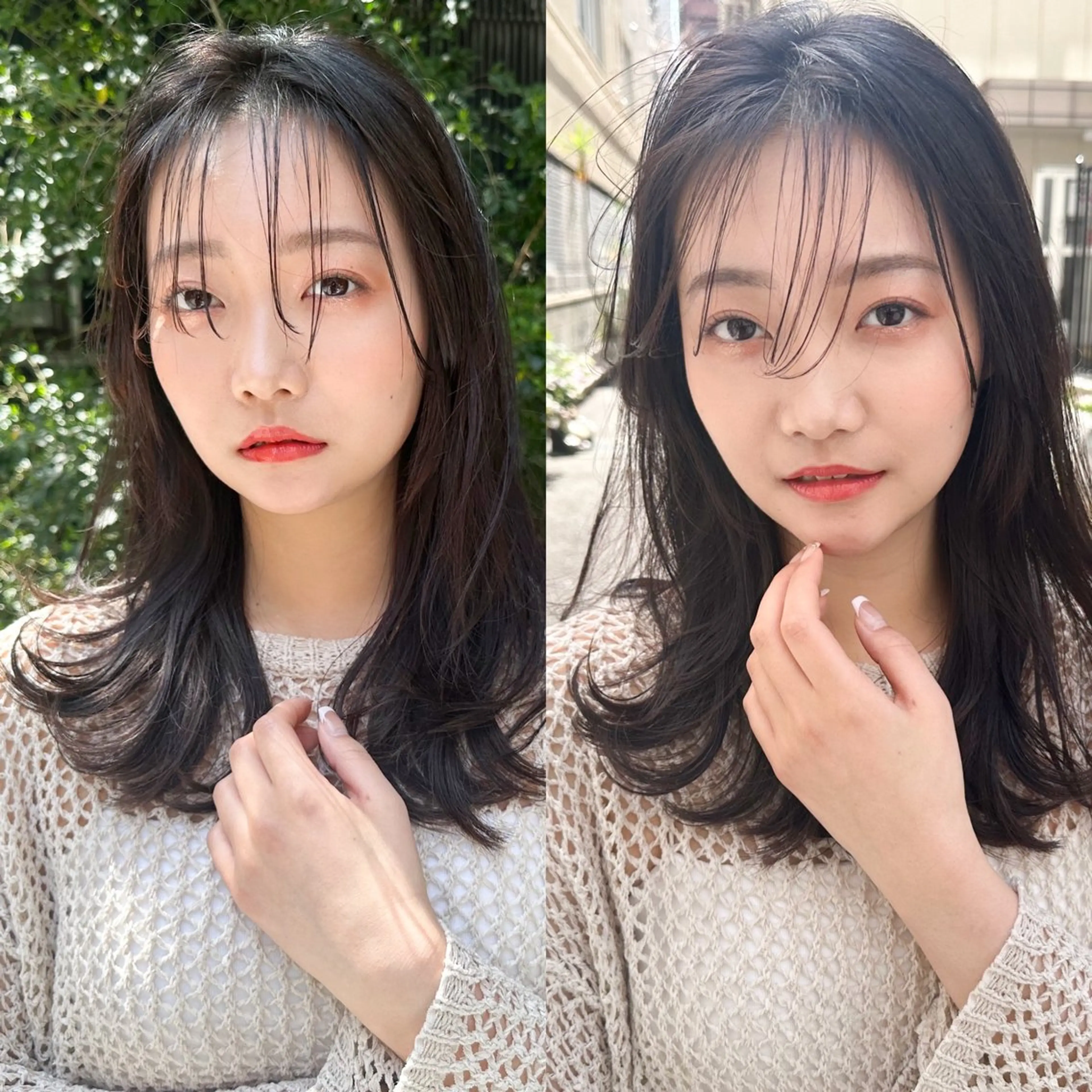 ミディアム カラー 美髪矯正・レイヤー 倉友哉のヘアスタイル