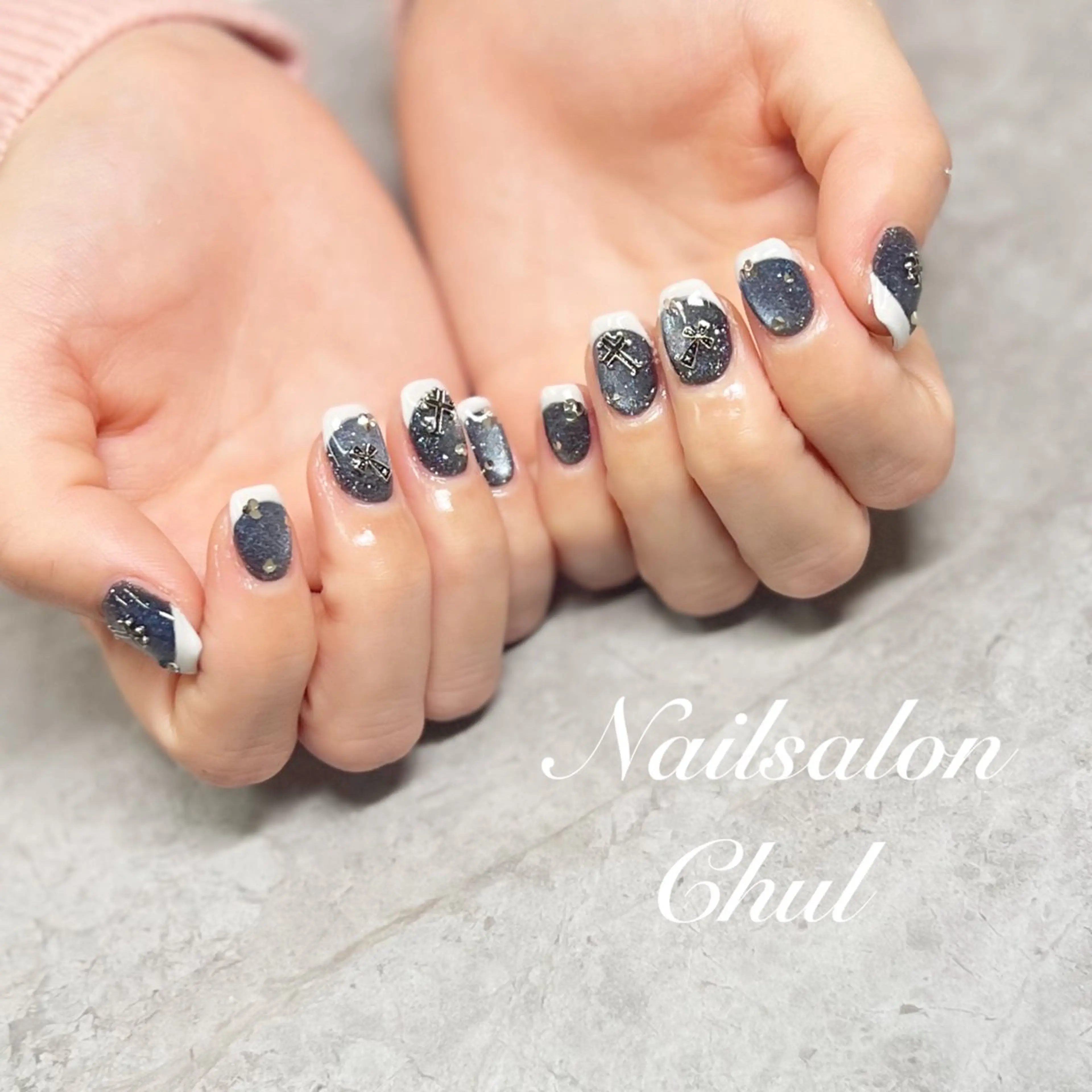 ネイル フラッシュネイル フレンチネイル マグネットネイル ストーンネイル ネイルサロン チュルのネイルデザイン