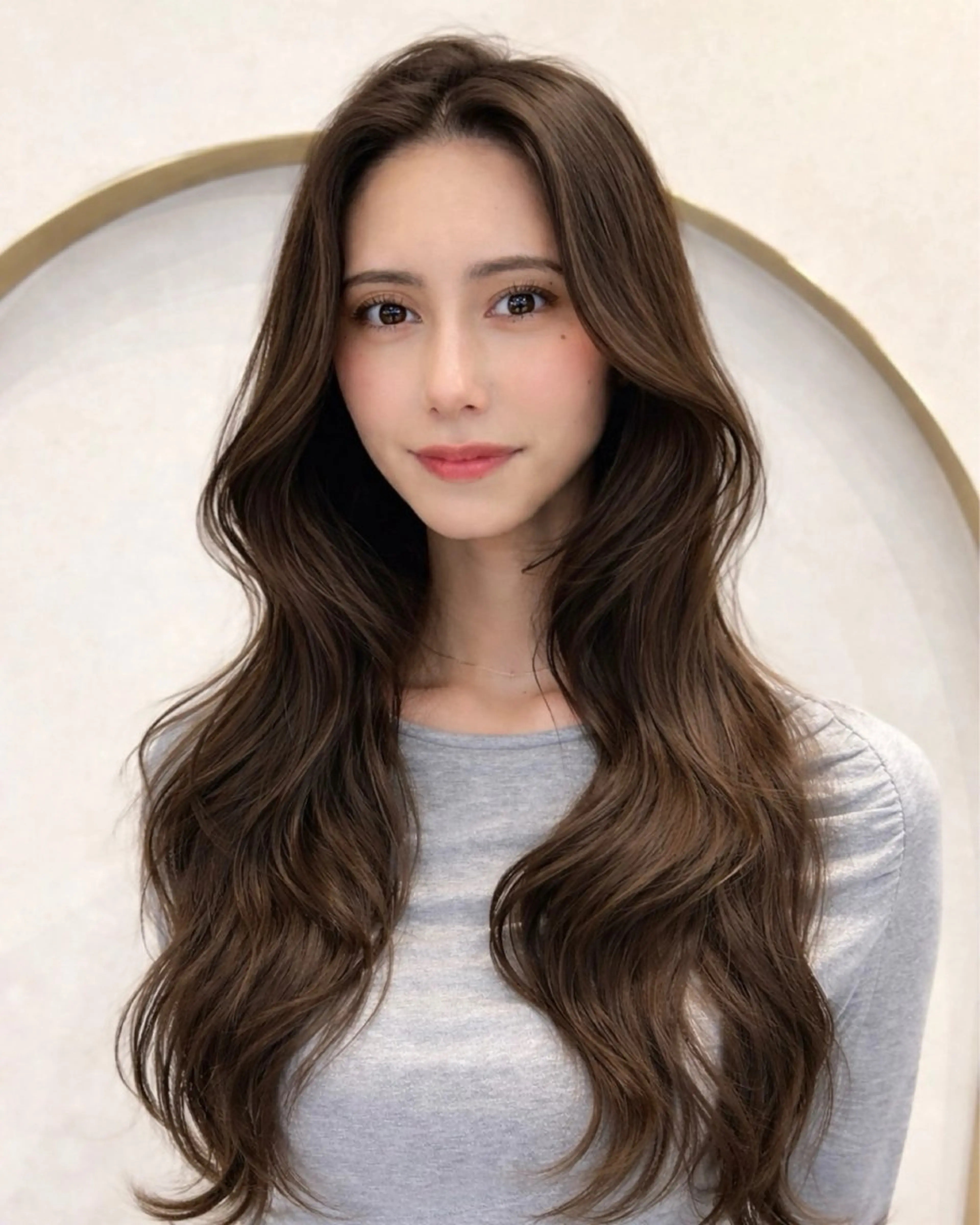 ロング カット ヘアカラー トリートメント 小田裕也 チャンモリパーマのヘアスタイル