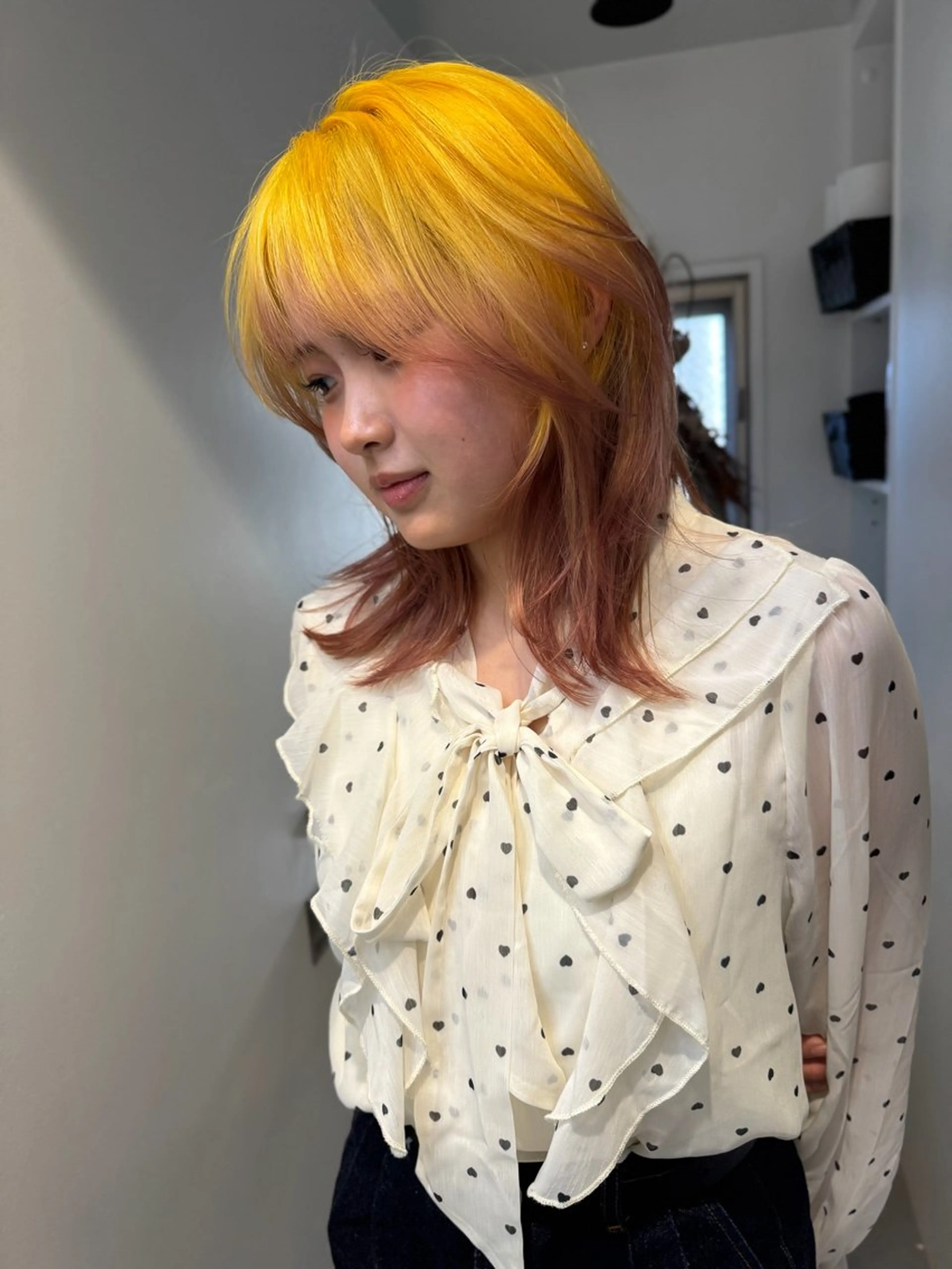 ミディアム カラー ヘアカラー ブリーチ特化酒井 竜也のヘアスタイル