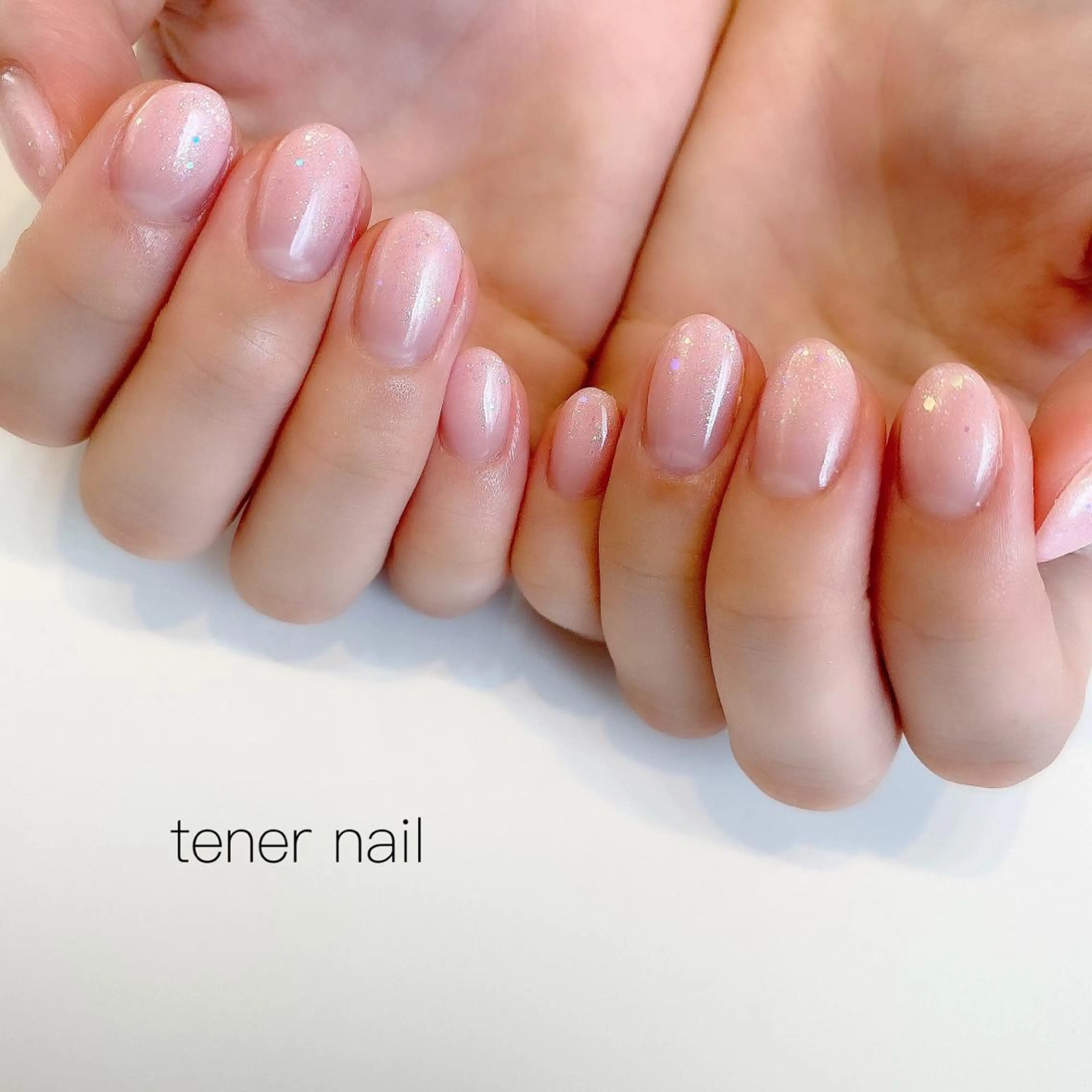 ネイル グラデーション ラメ(グリッター) ピンク テネルネイル tener nailのネイルデザイン