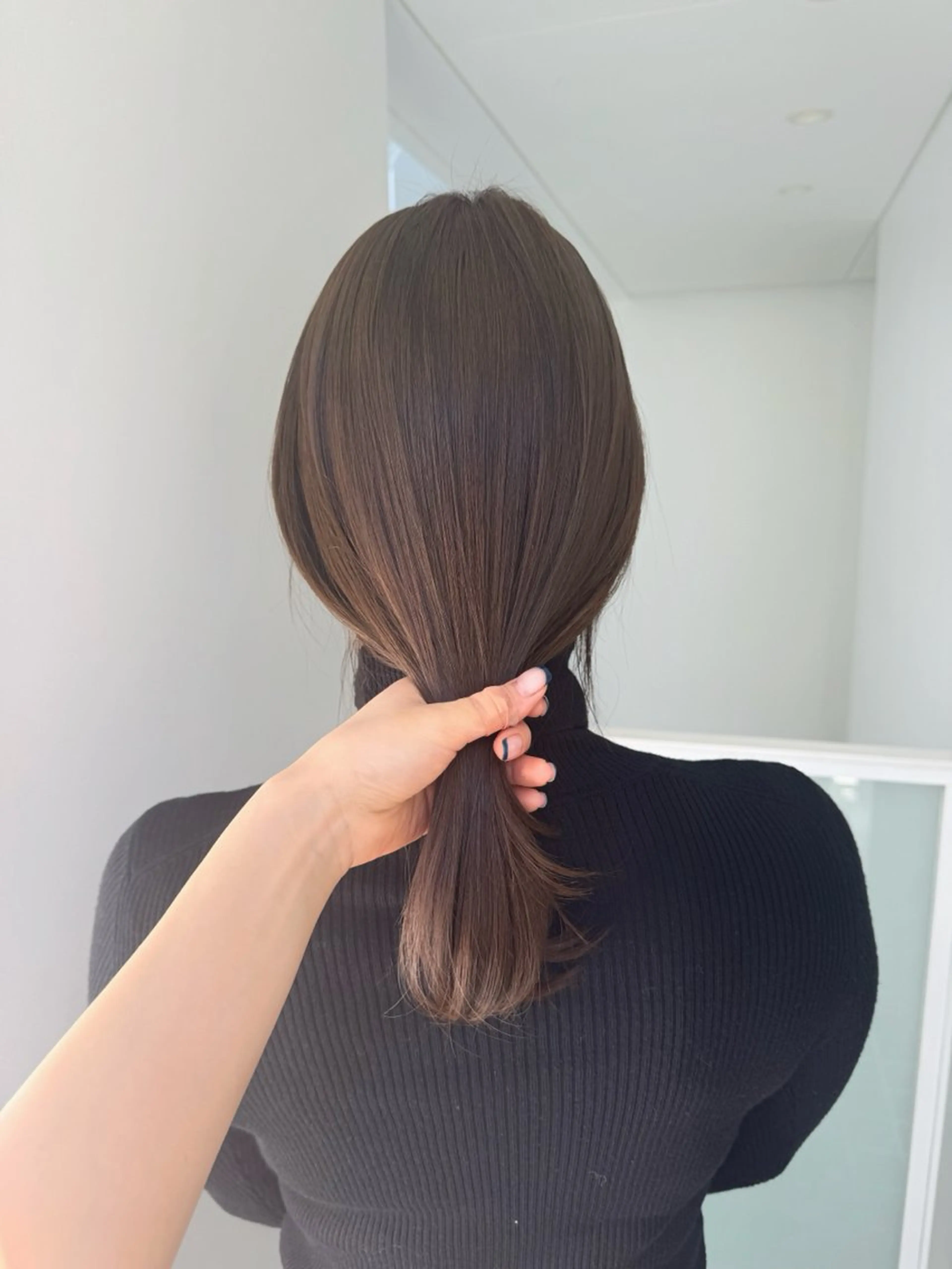 カラー ヘアカラー トリートメント maina/透明感 ベージュ/ブラウンのヘアスタイル