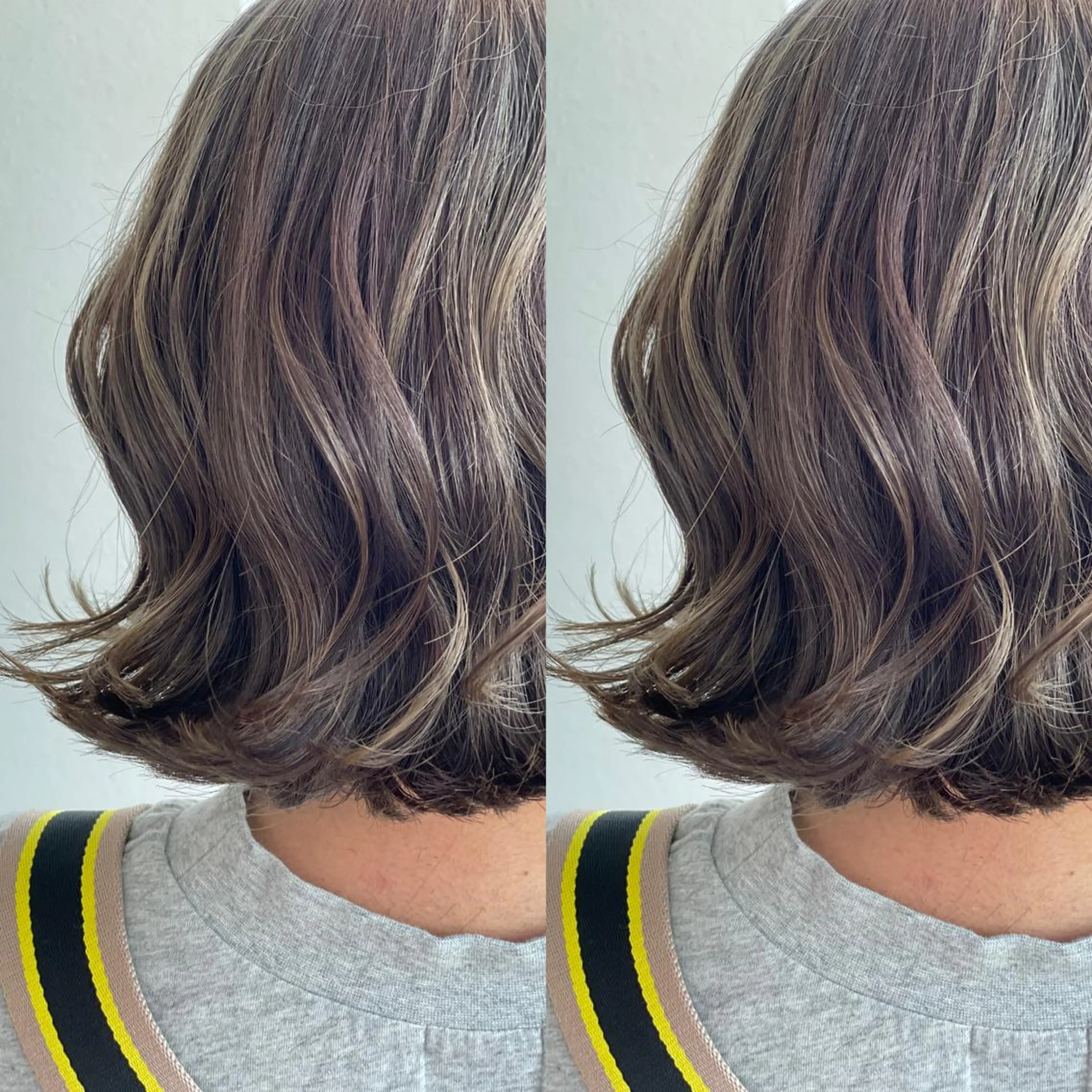ミディアム カラー グレージュ ハイライトカラー ハイライト Snaly カラー特化ページのヘアスタイル