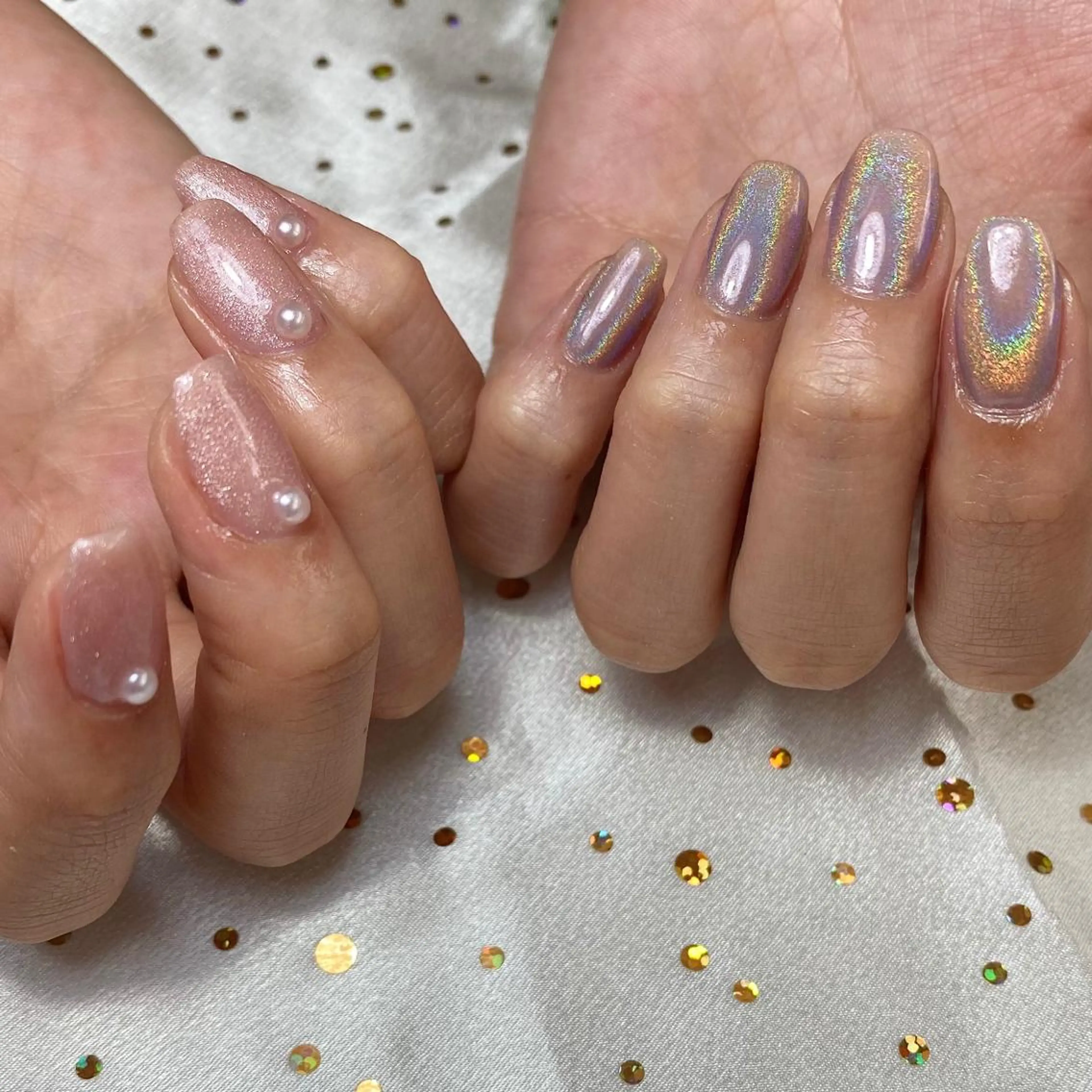 ネイル アートネイル マグネットネイル ワンカラーネイル lcoco nailのネイルデザイン
