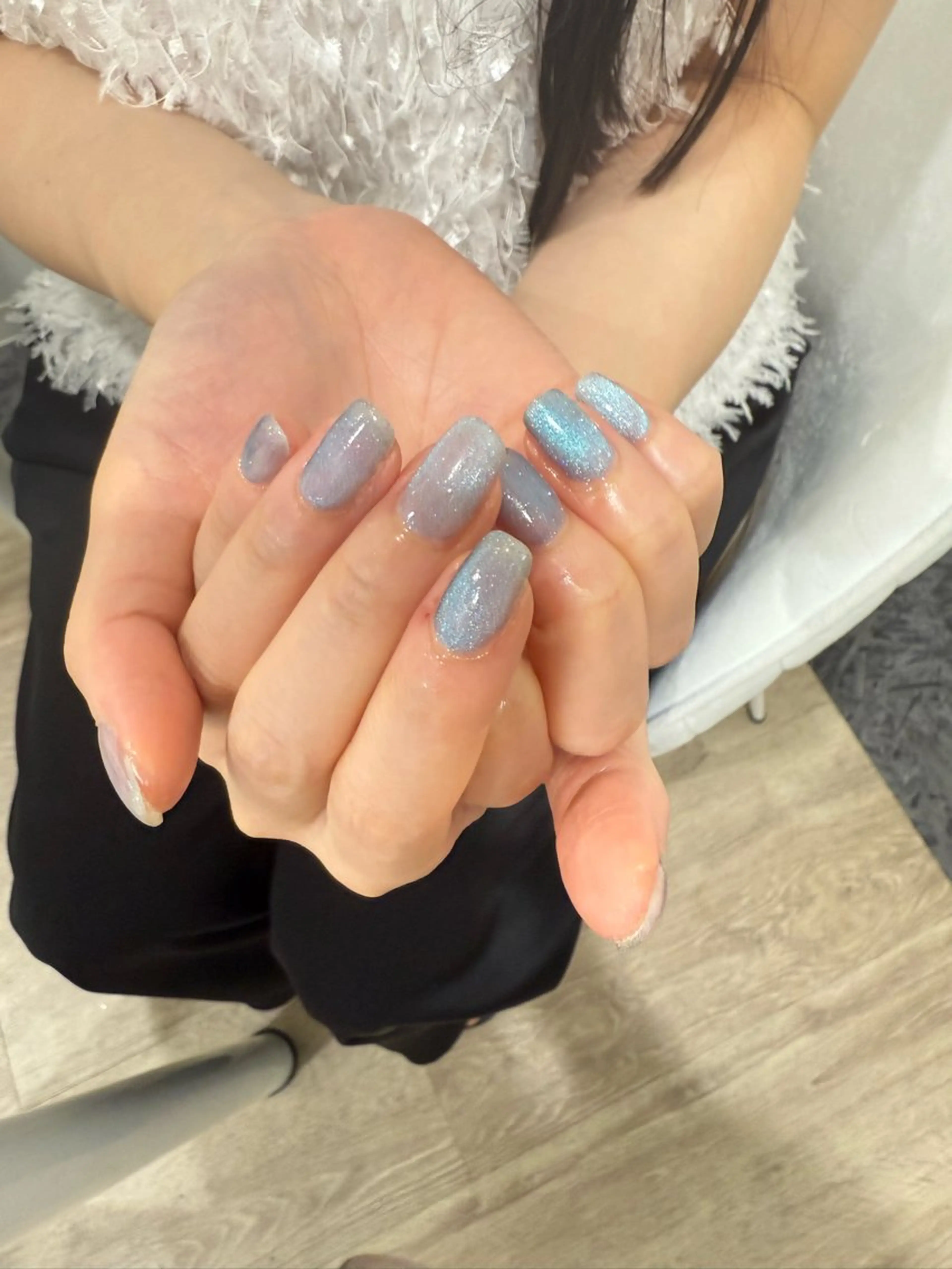 ネイル ブルー マグネットネイル t chikaのネイルデザイン