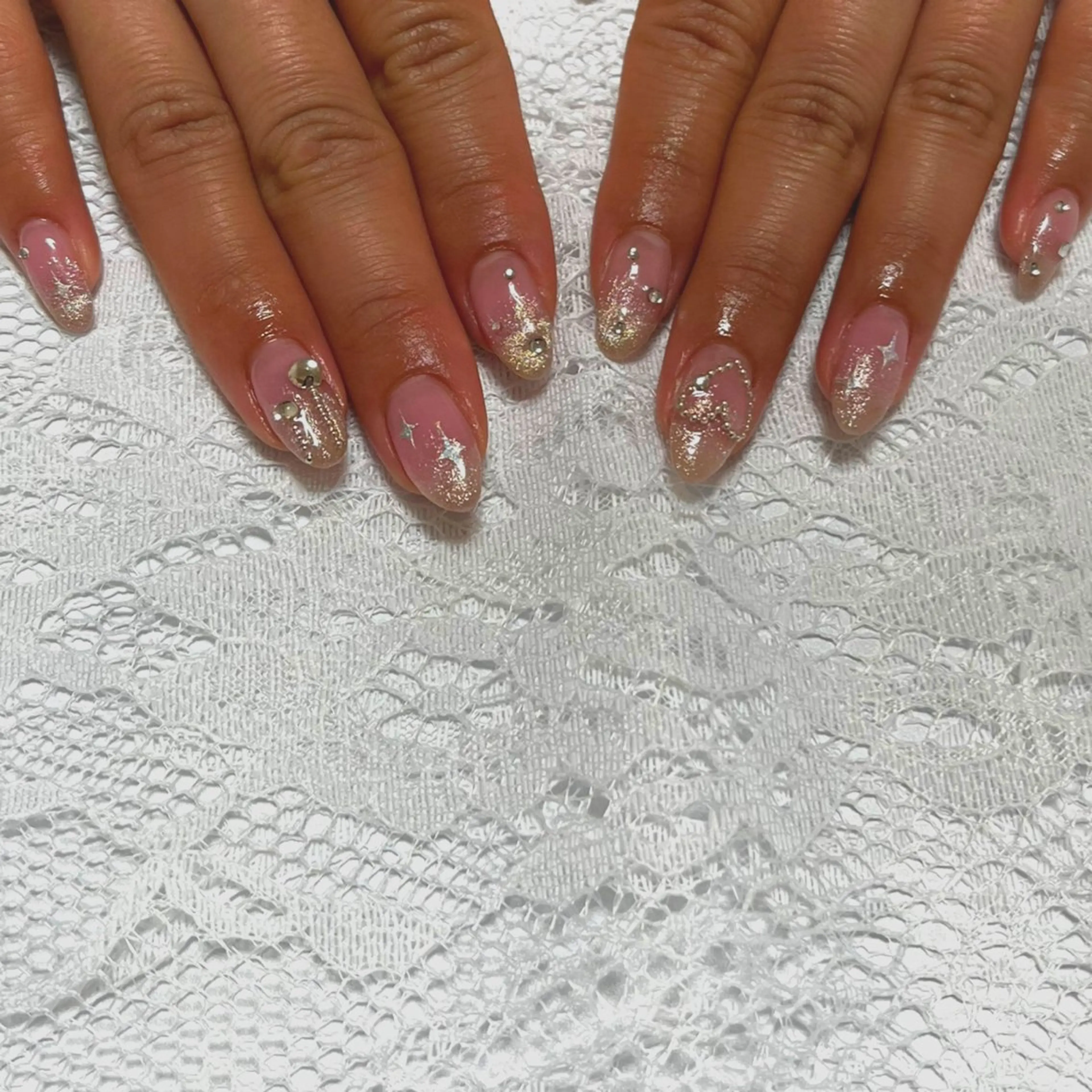 ネイル チークネイル マグネットネイル ハンドネイル 自宅サロン りぶネイルのネイルデザイン