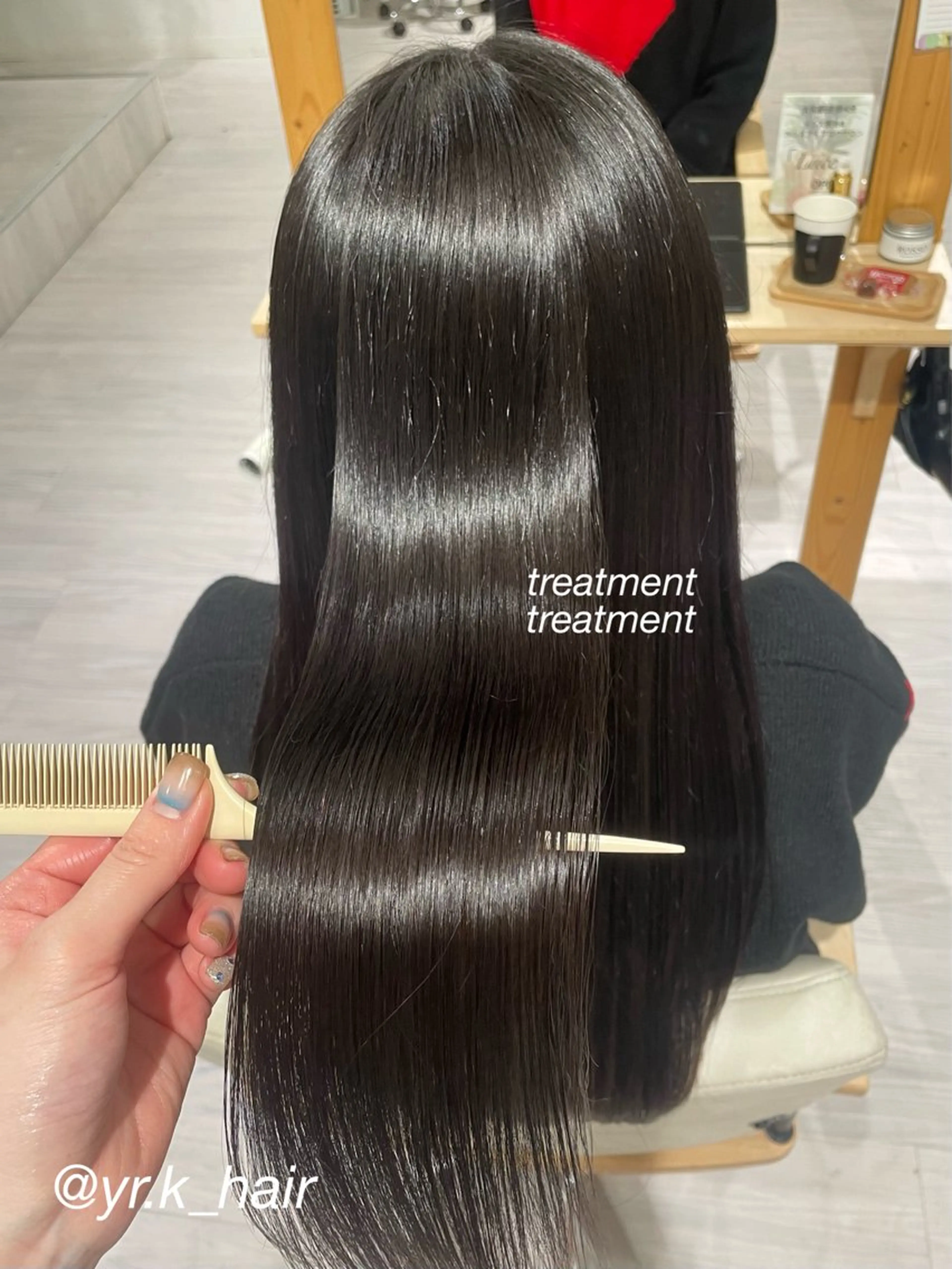 ロング 髪質改善 トリートメント 酸熱トリートメント 赤味消し.髪質改善 🌿𝘠𝘜𝘙𝘐のヘアスタイル