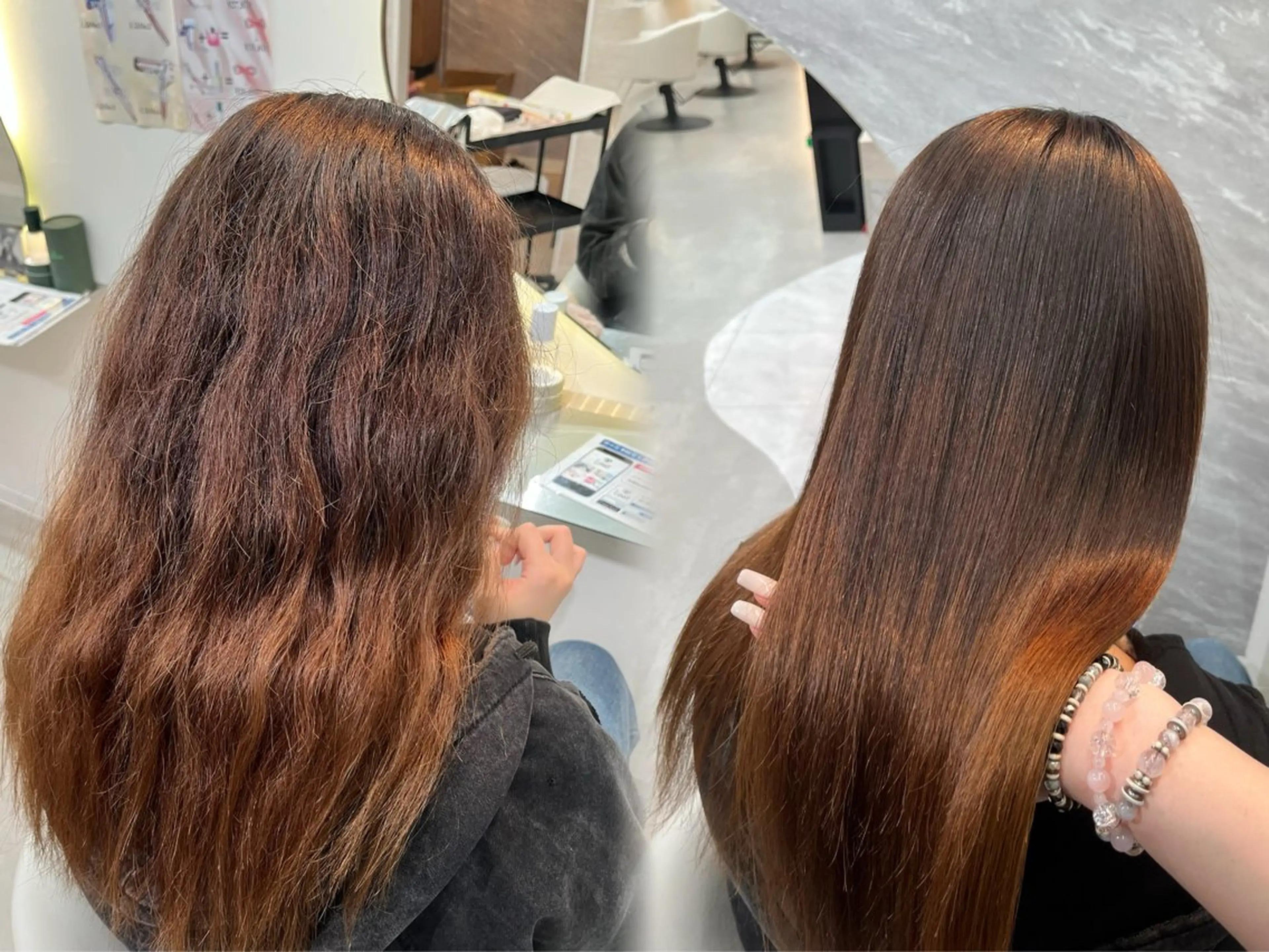 ロング 縮毛矯正 艶感ハイトーン/ 池袋/mei🩶のヘアスタイル