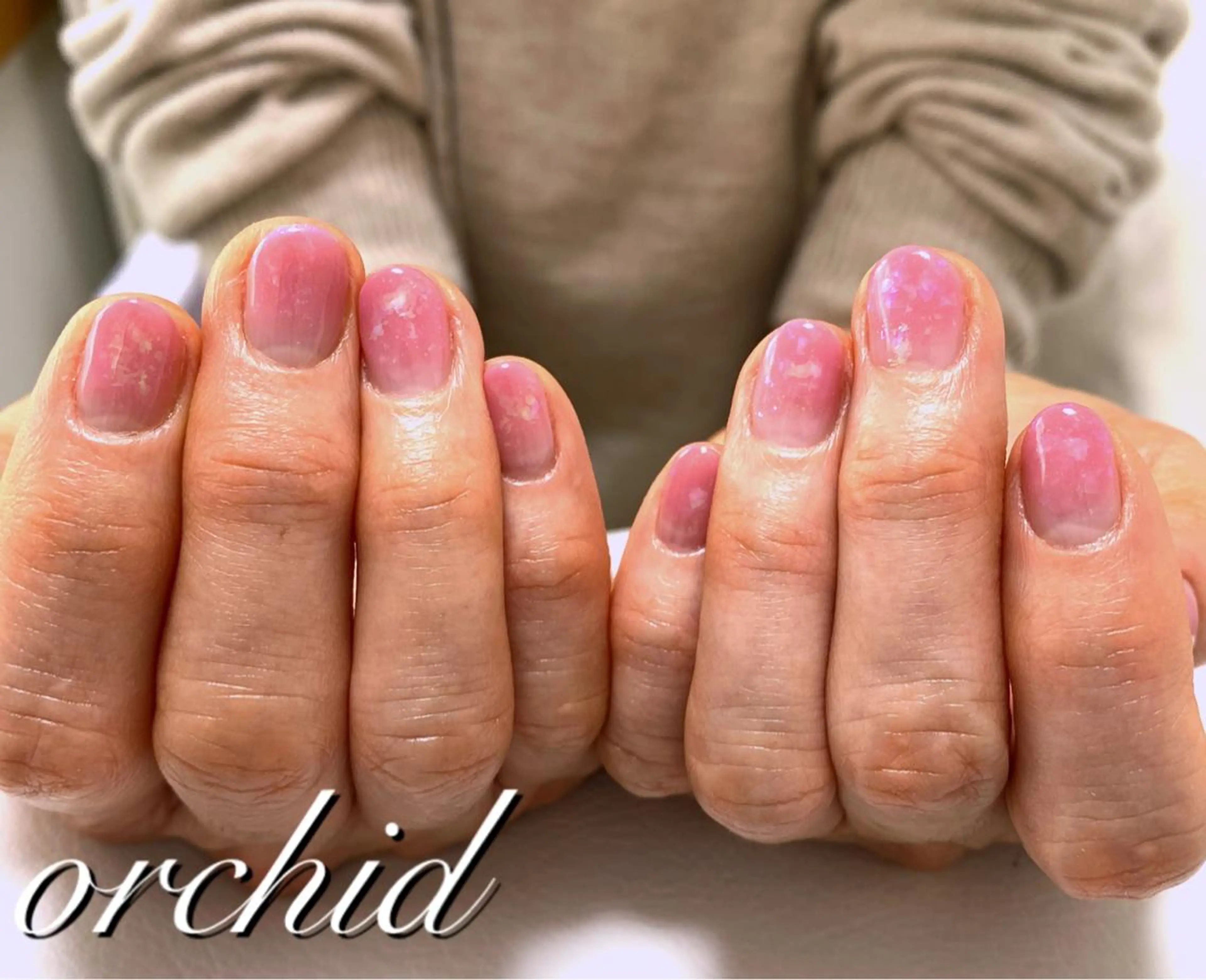 ネイル キラキラネイル orchid ♡オーキッドのネイルデザイン