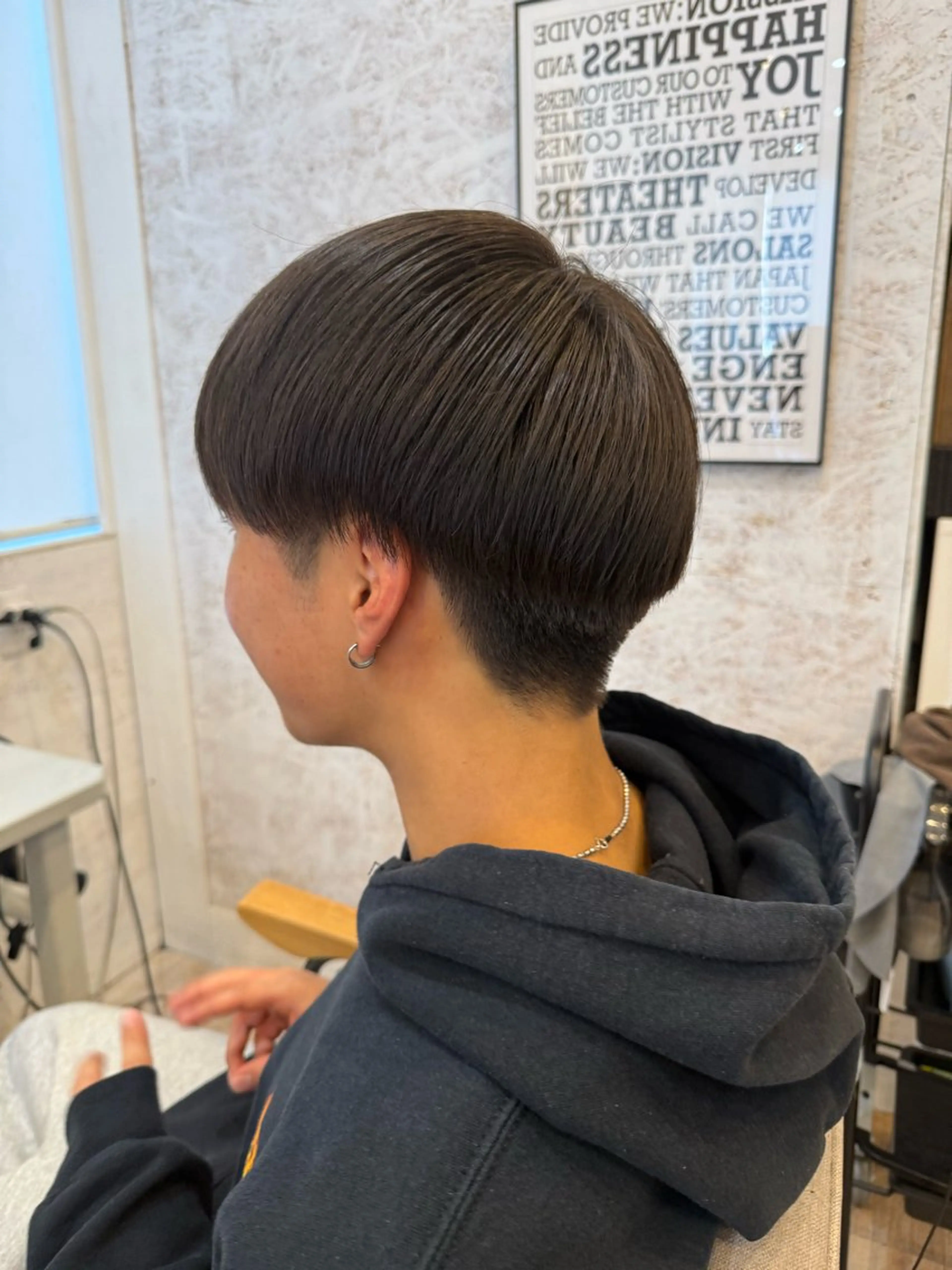 メンズ マッシュ レディースモデル募集 角快利のヘアスタイル