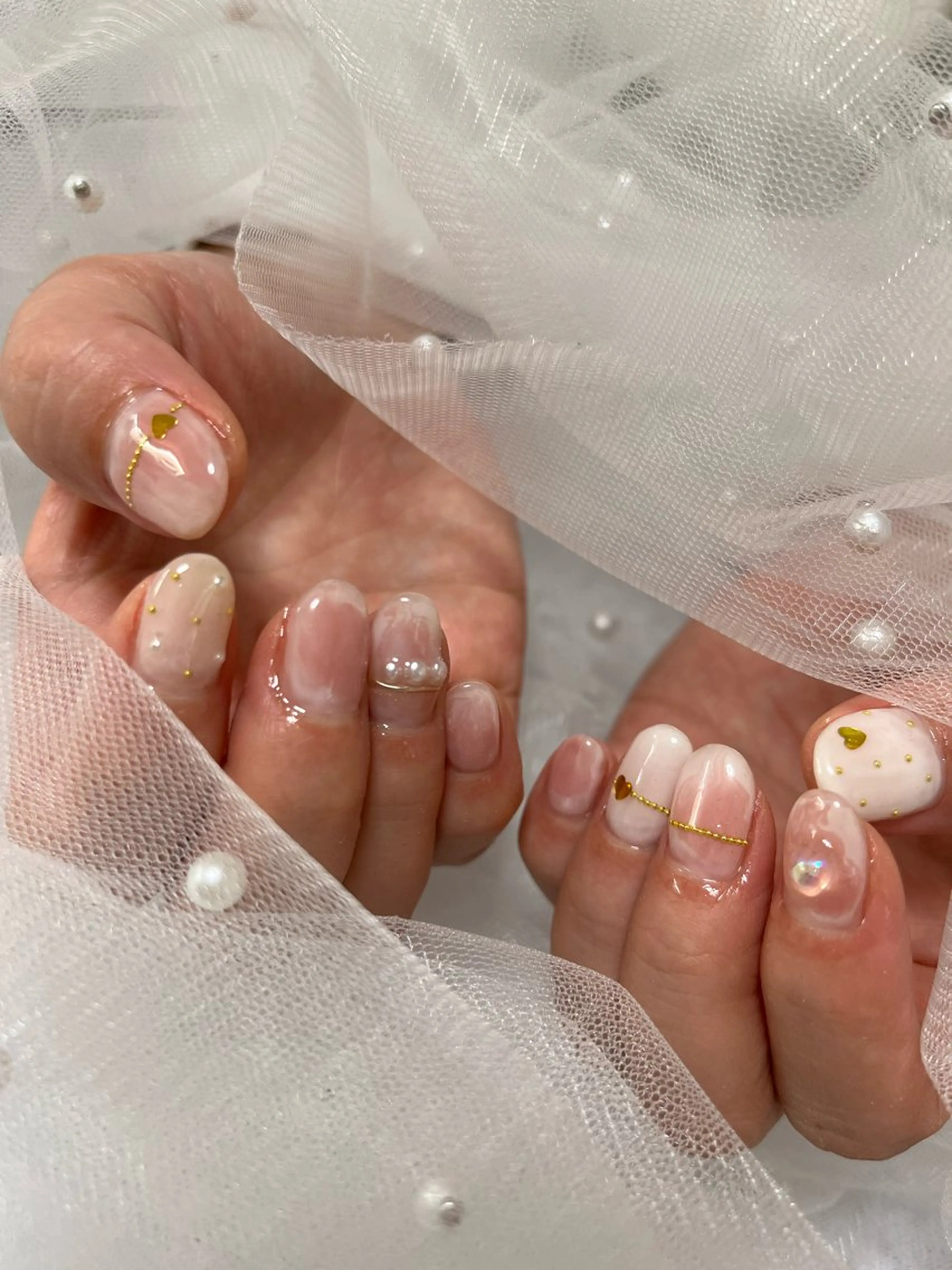ネイル バレンタイン ハンドネイル nail salon L.Nのネイルデザイン