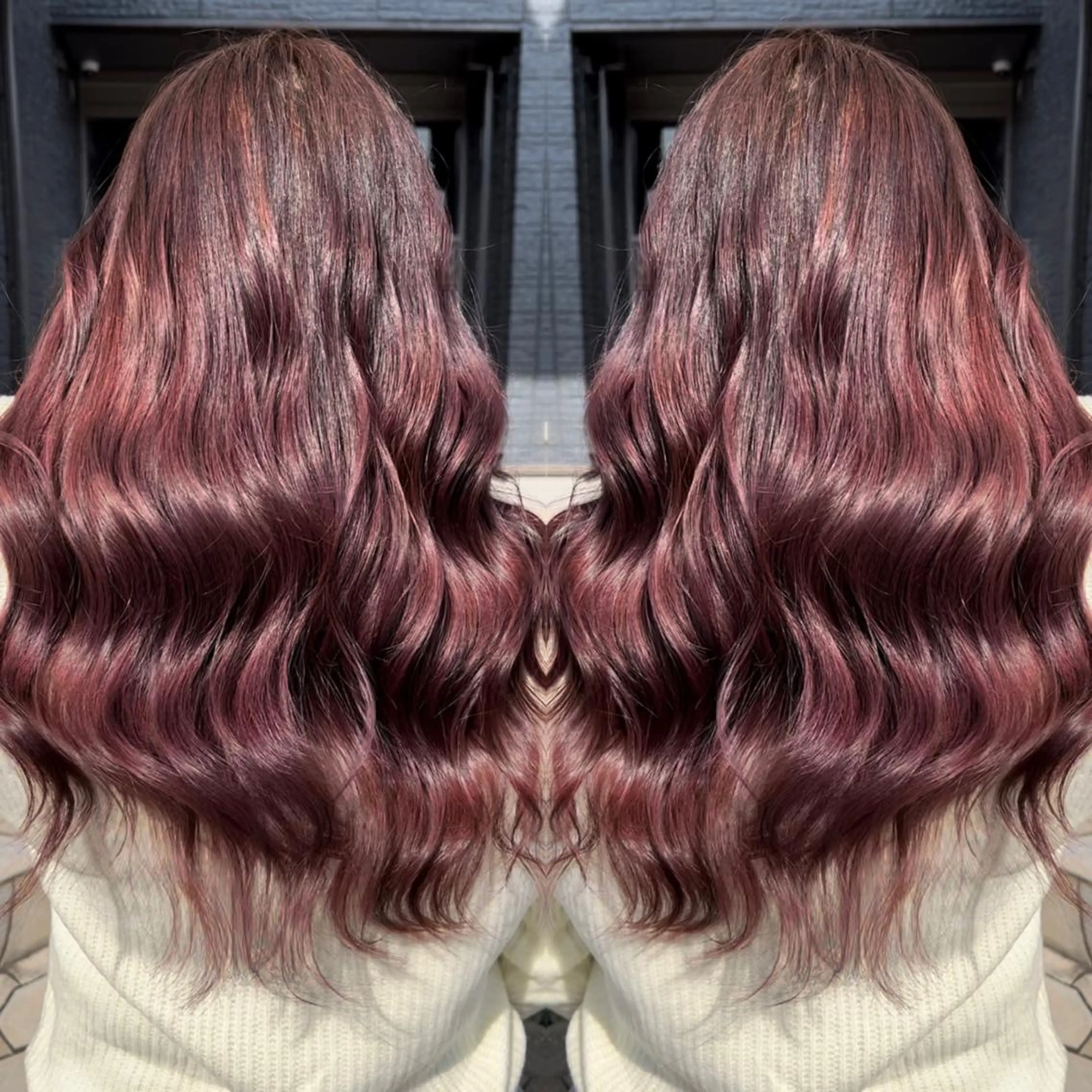 ロング カラー グラデーションカラー ヘアカラー トリートメント KR2S× 亜以加のヘアスタイル