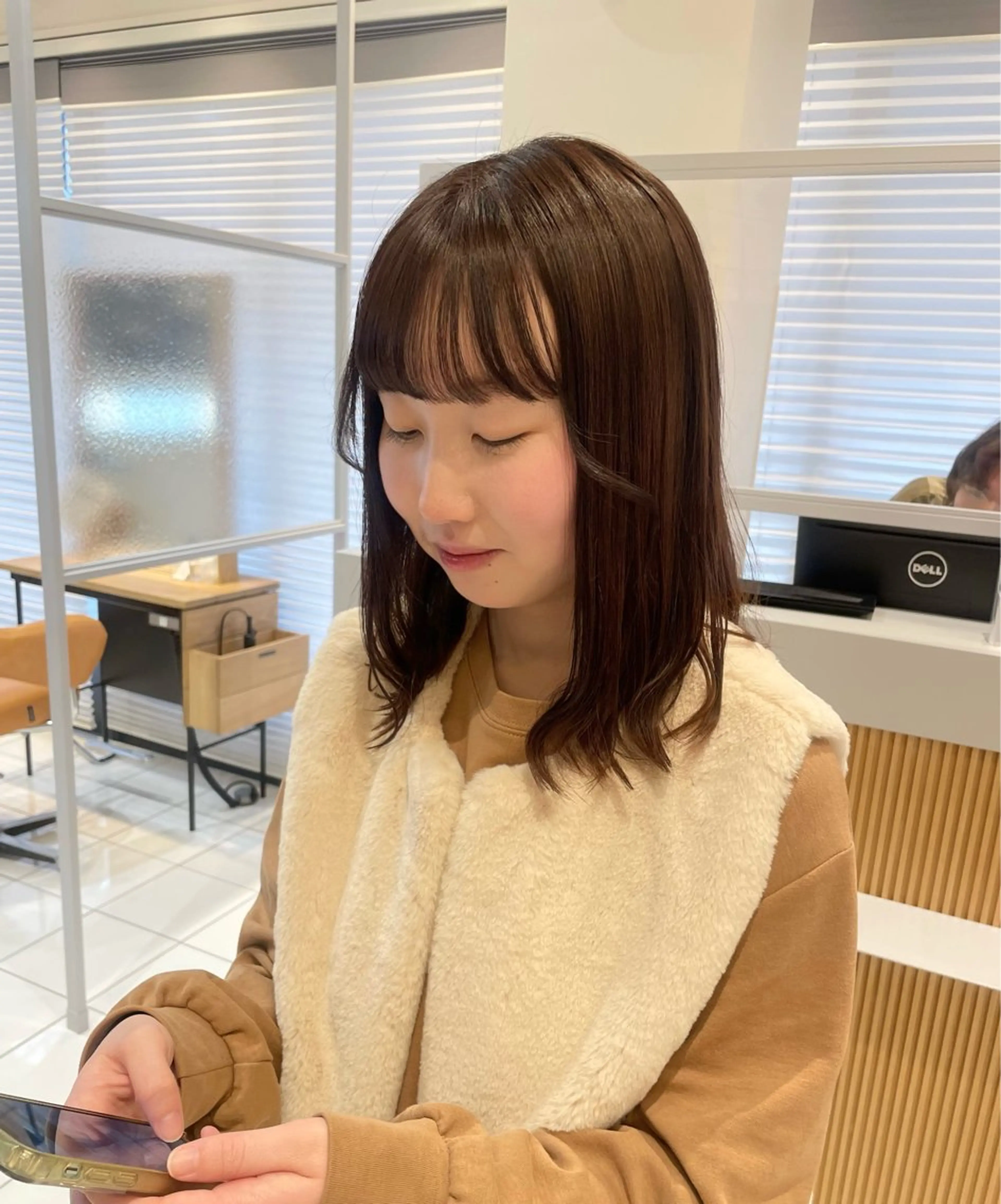 セミロング トリートメント 🌷暖色艶カラー/ shiori🌷のヘアスタイル