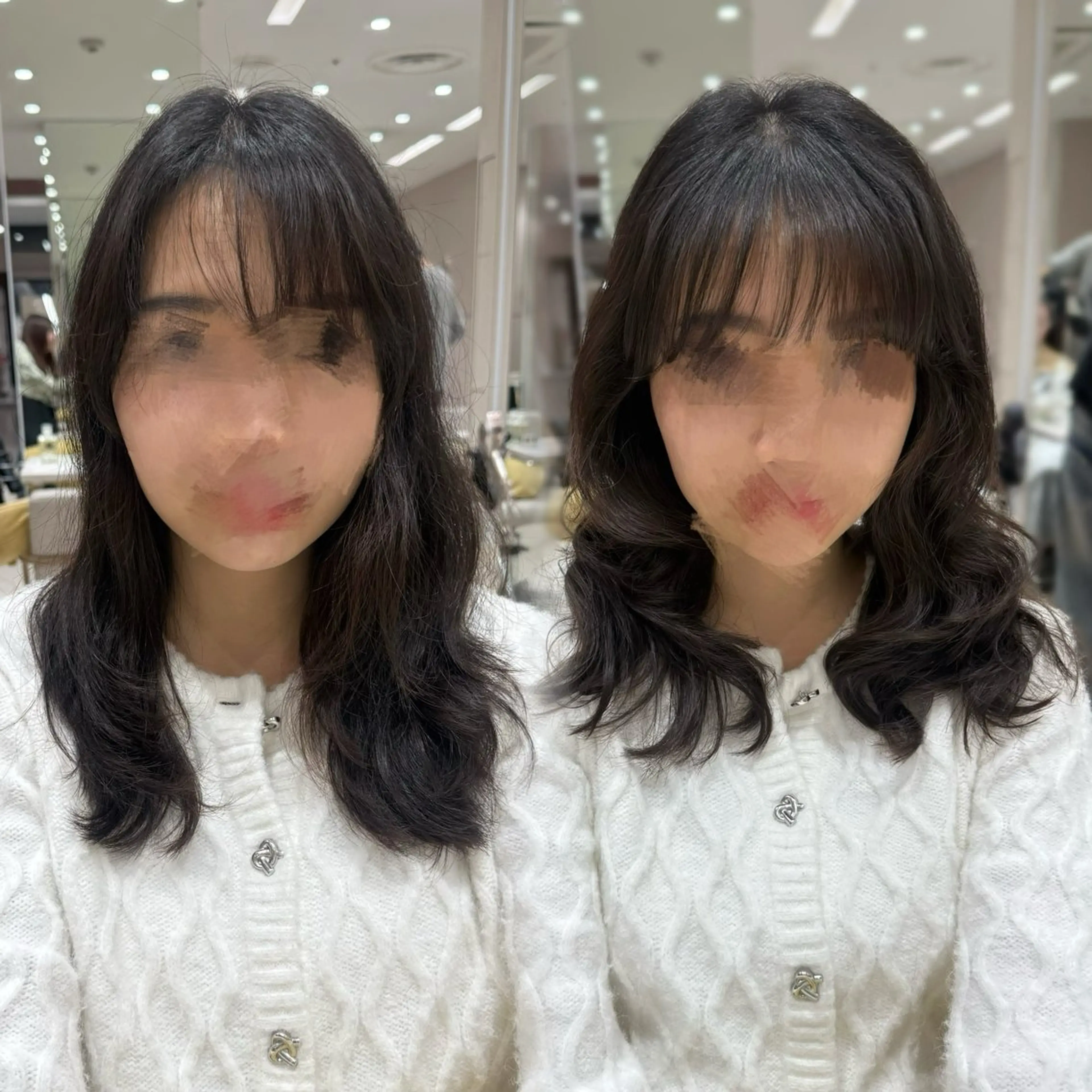 ミディアム パーマ カット パーマ 内田 志乃のヘアスタイル