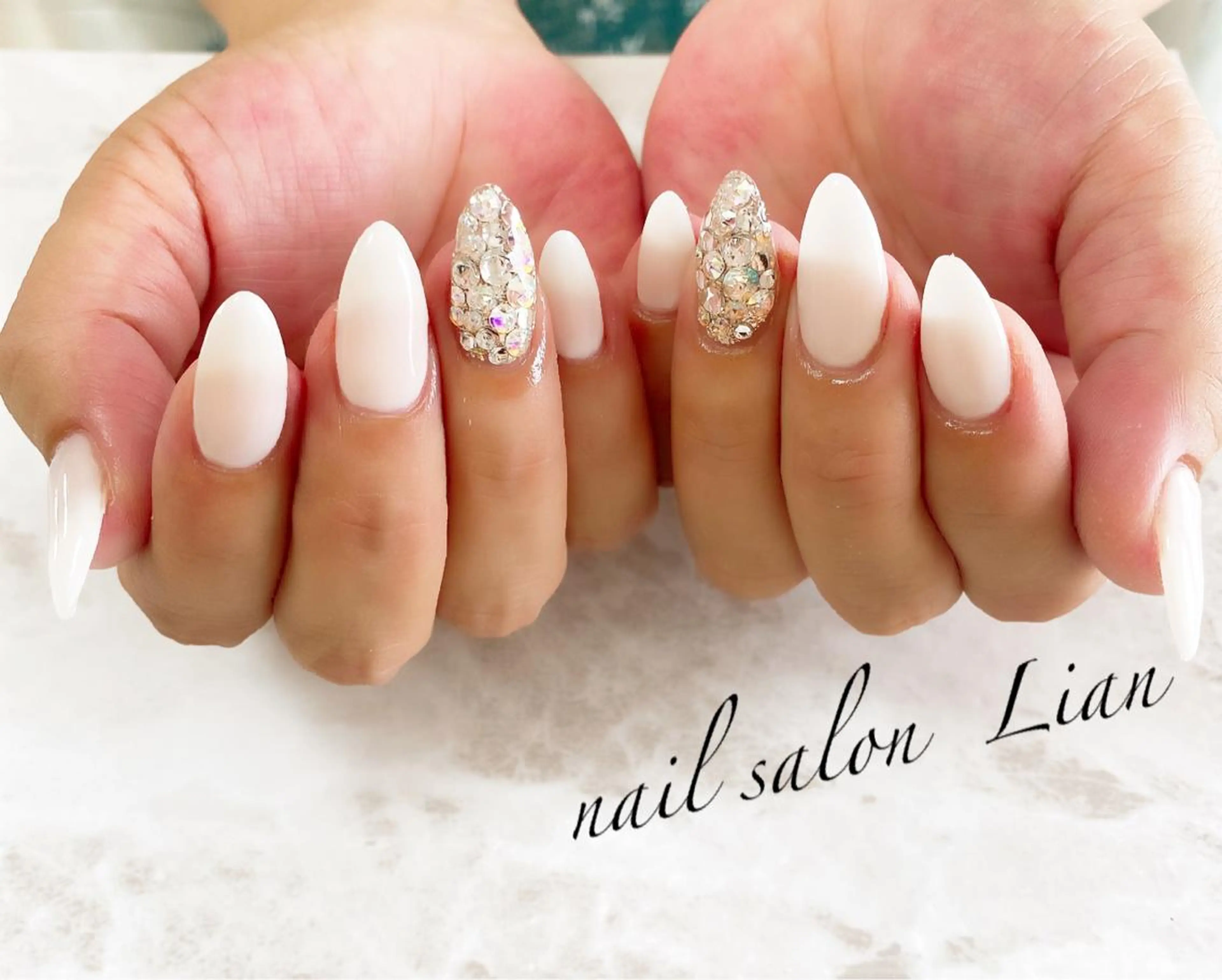 ロング ネイル スカルプネイル nail salon Lianのネイルデザイン