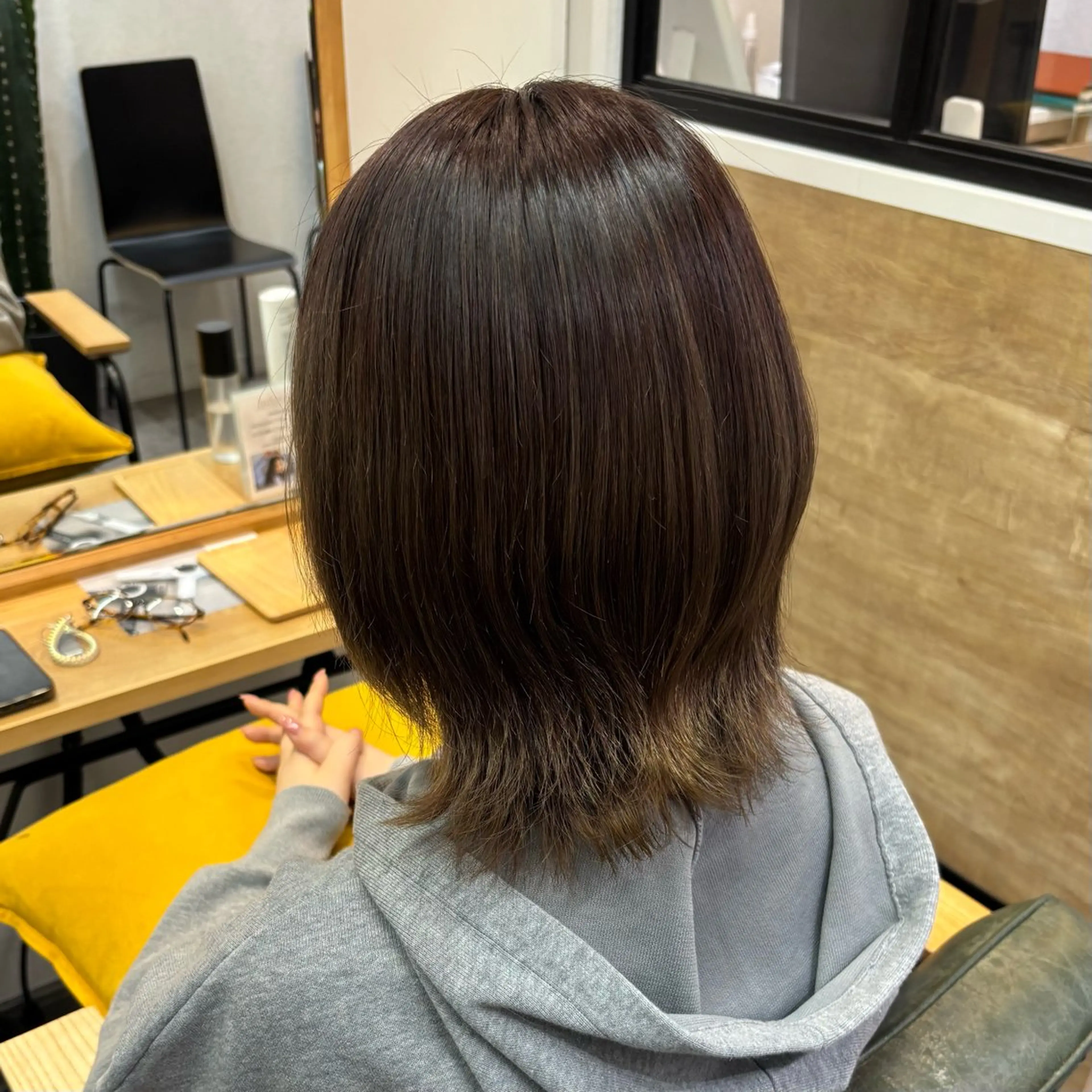 パーマ 縮毛矯正 艶感カラー/オリーブ アレンジ：♡のヘアスタイル