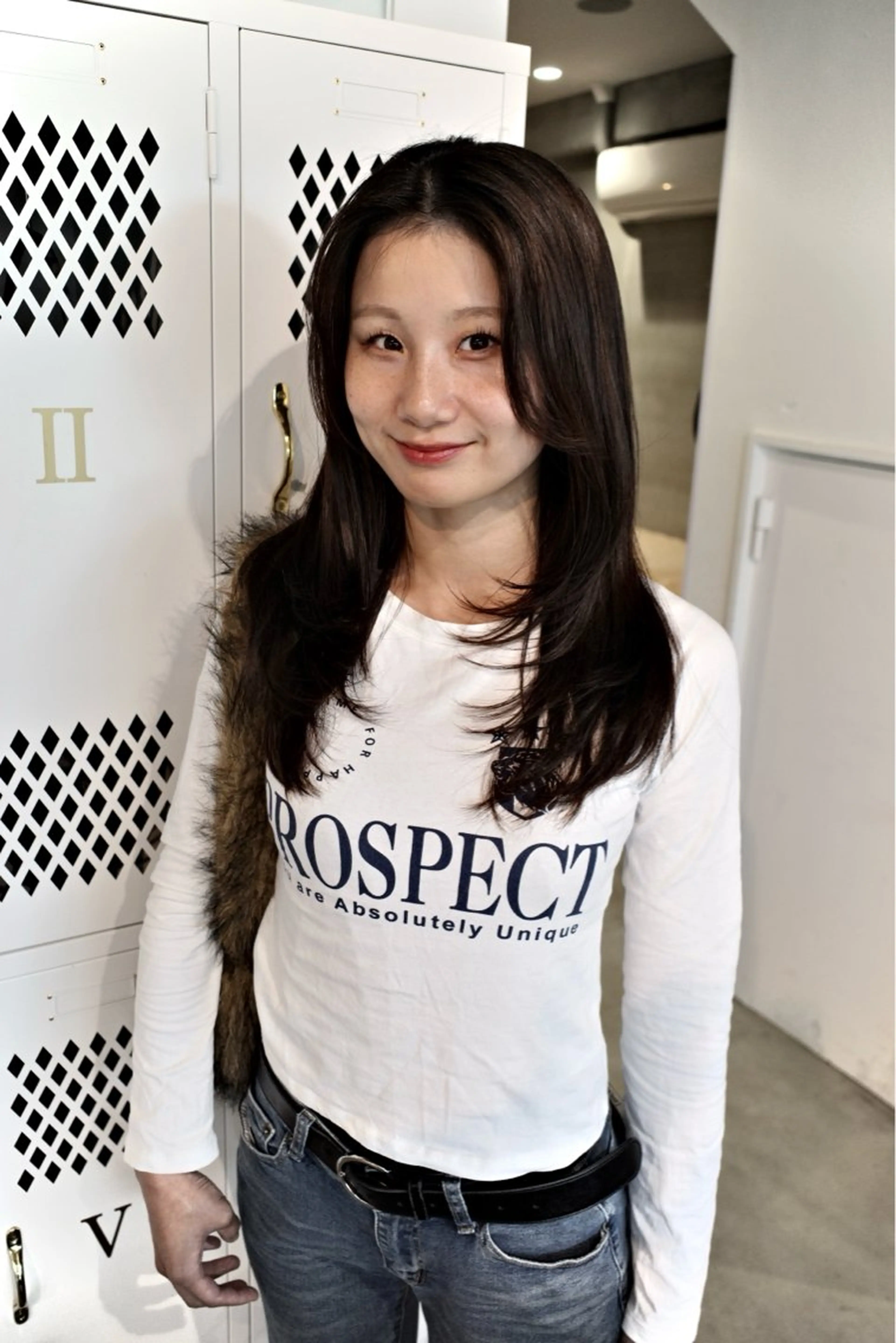 ロング カラー レイヤーカット カット ヘアカラー 安藤 結花のヘアスタイル