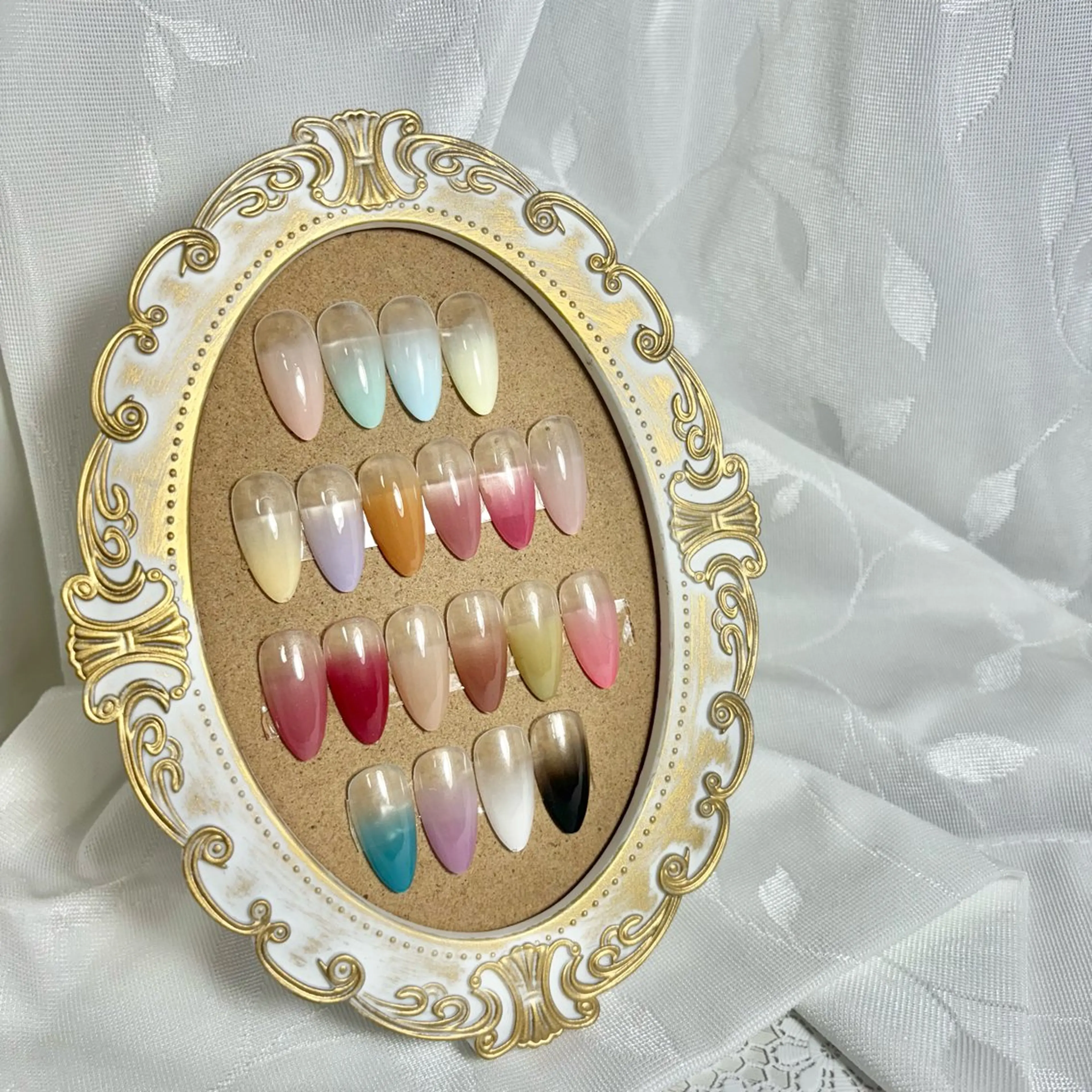 ⭐️オフあり⭐️カラーグラデーションネイル🩵　(チップ長さ出し10本　追加＋2980円)の写真